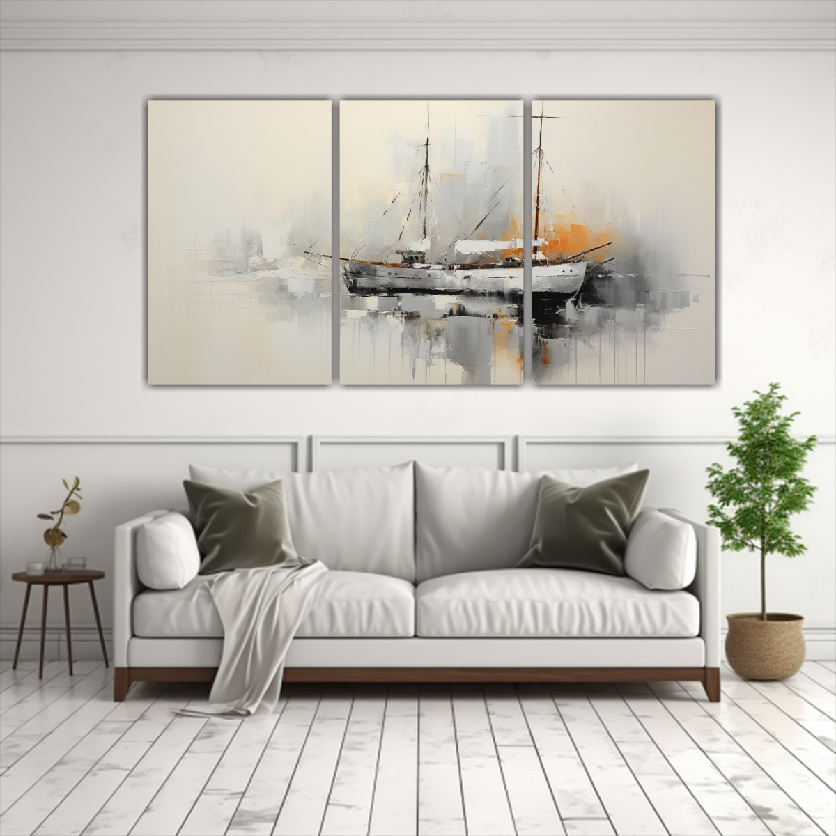 pintura-abstracta-barco-blanco-y-negro-1