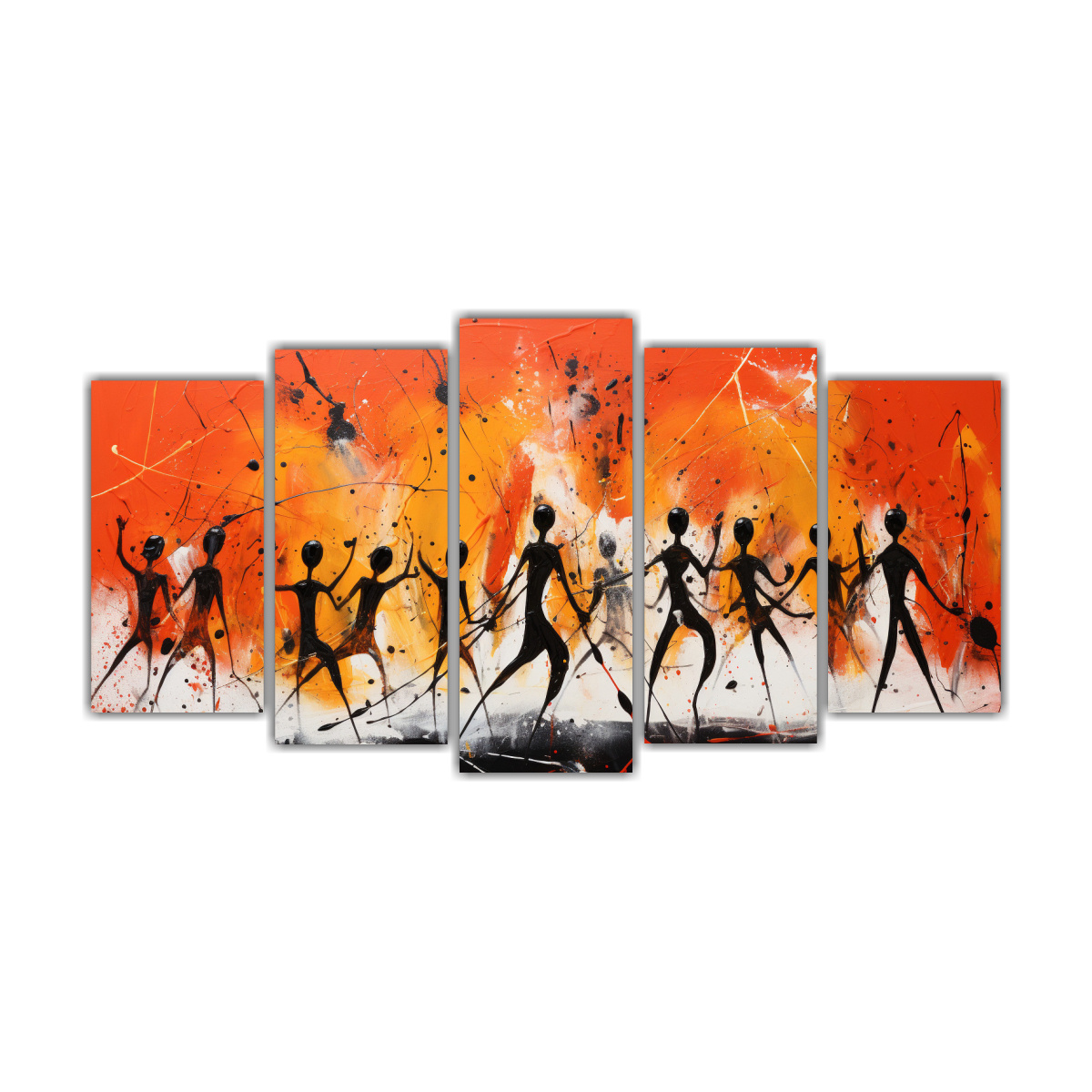 pintura-abstracta-compuesta-en-amarillo-y-rojo-y-negro-