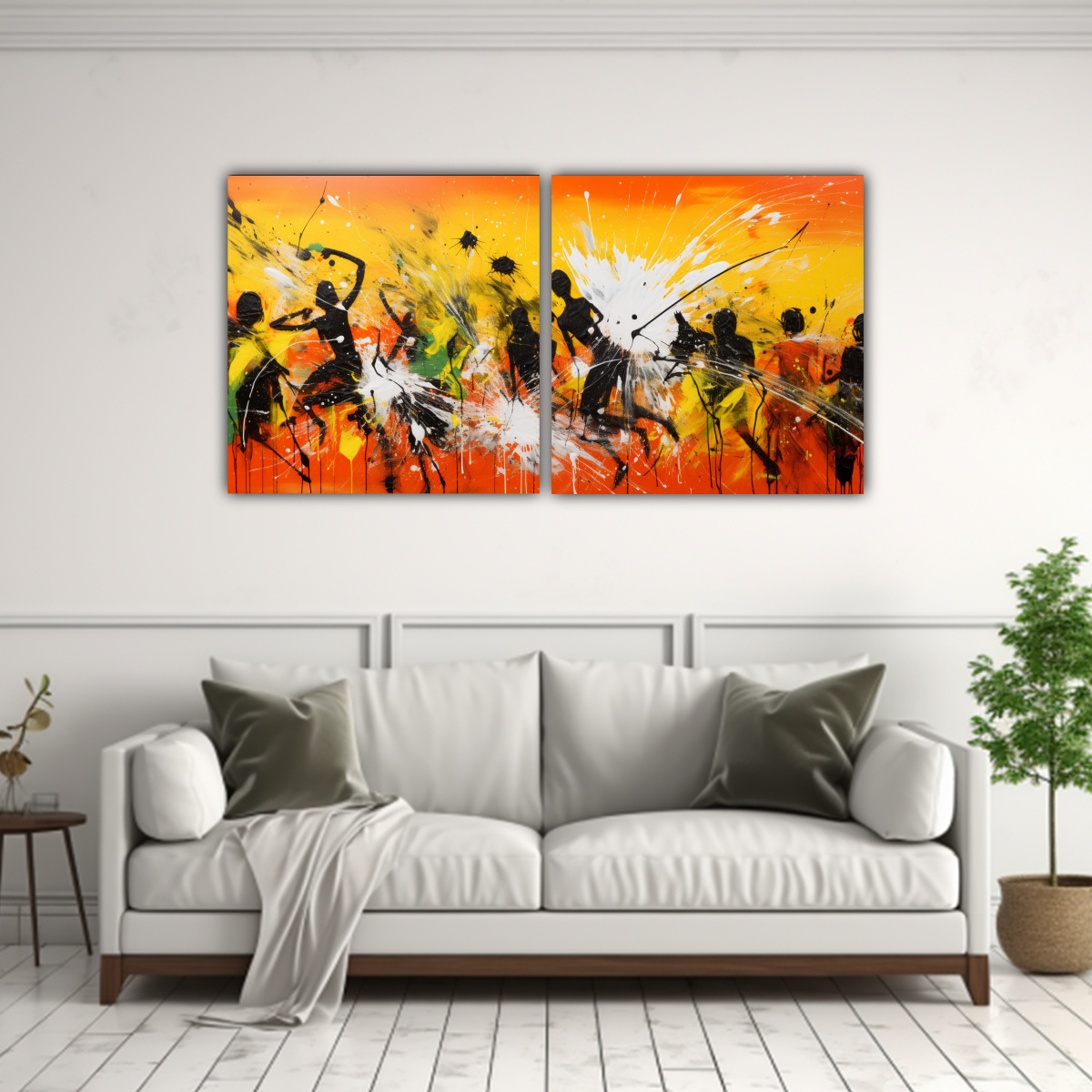 pintura-abstracta-conceptual-colores-vibrantes-amarillo-y-rojo-negro-y-blanco-1