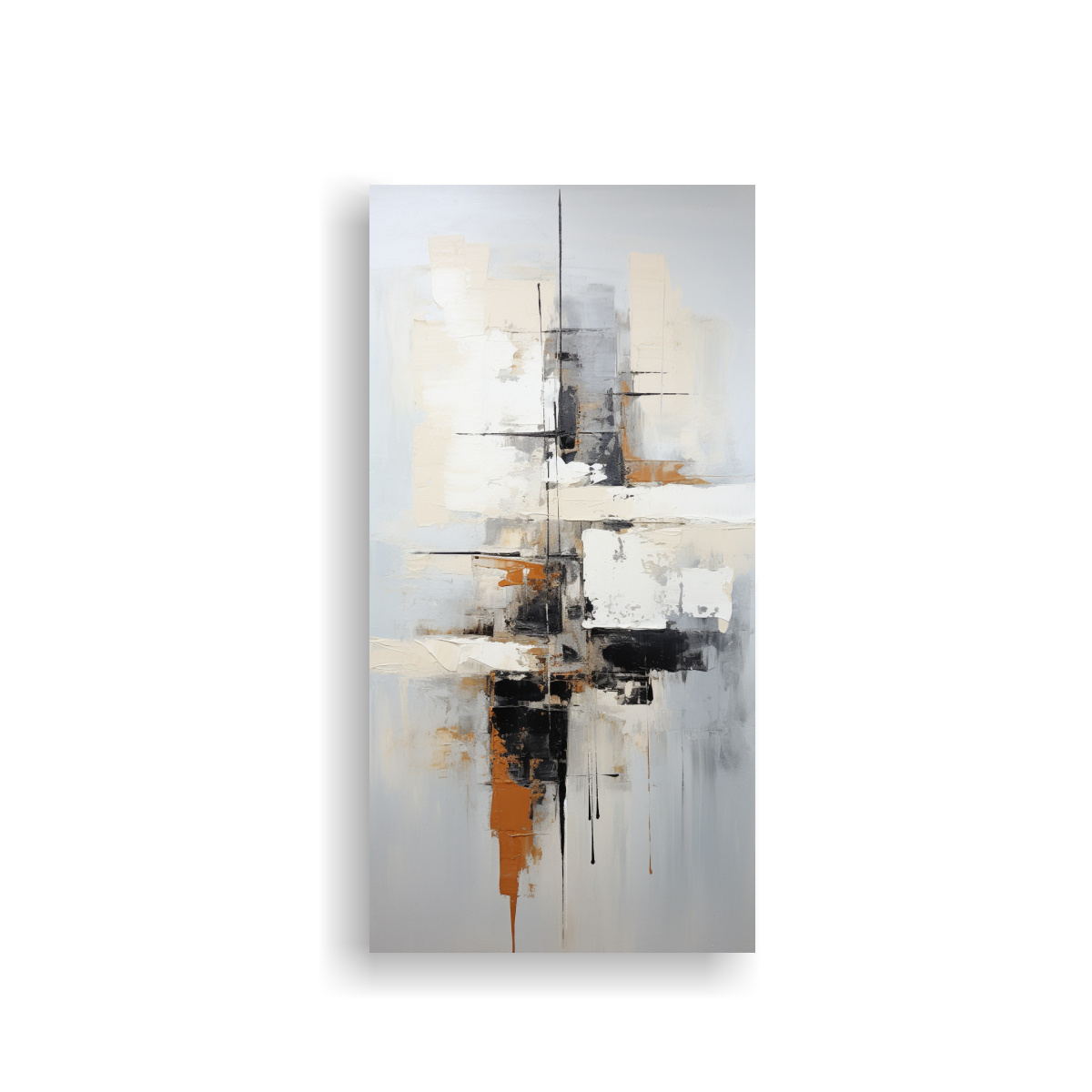 pintura-abstracta-de-barco-en-blanco-y-negro-en-lienzo