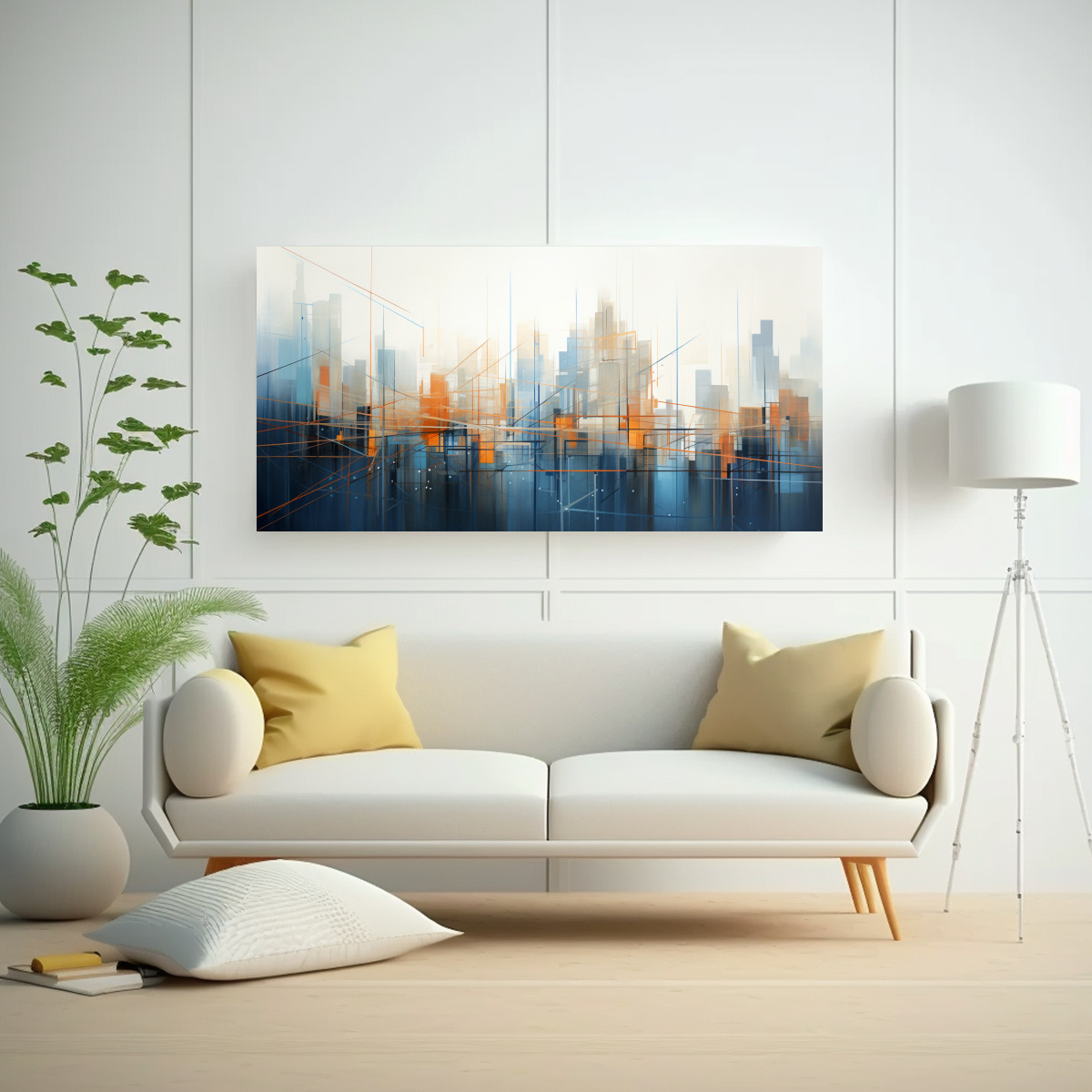 pintura-abstracta-de-ciudad-en-azul-y-naranja-arte-moderno-1-1