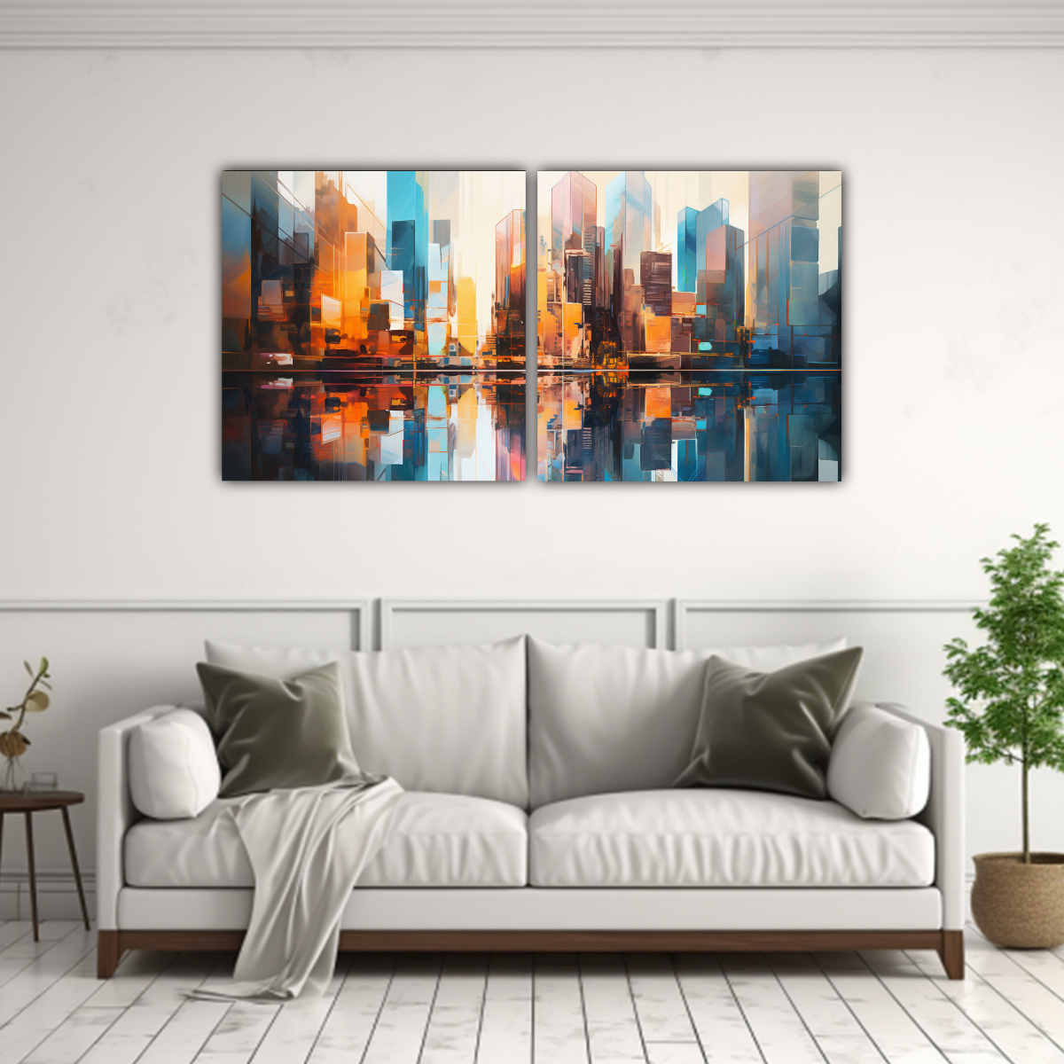 pintura-abstracta-de-edificios-junto-al-agua-set-2-lienzos-abstracto-visual-riqueza-1