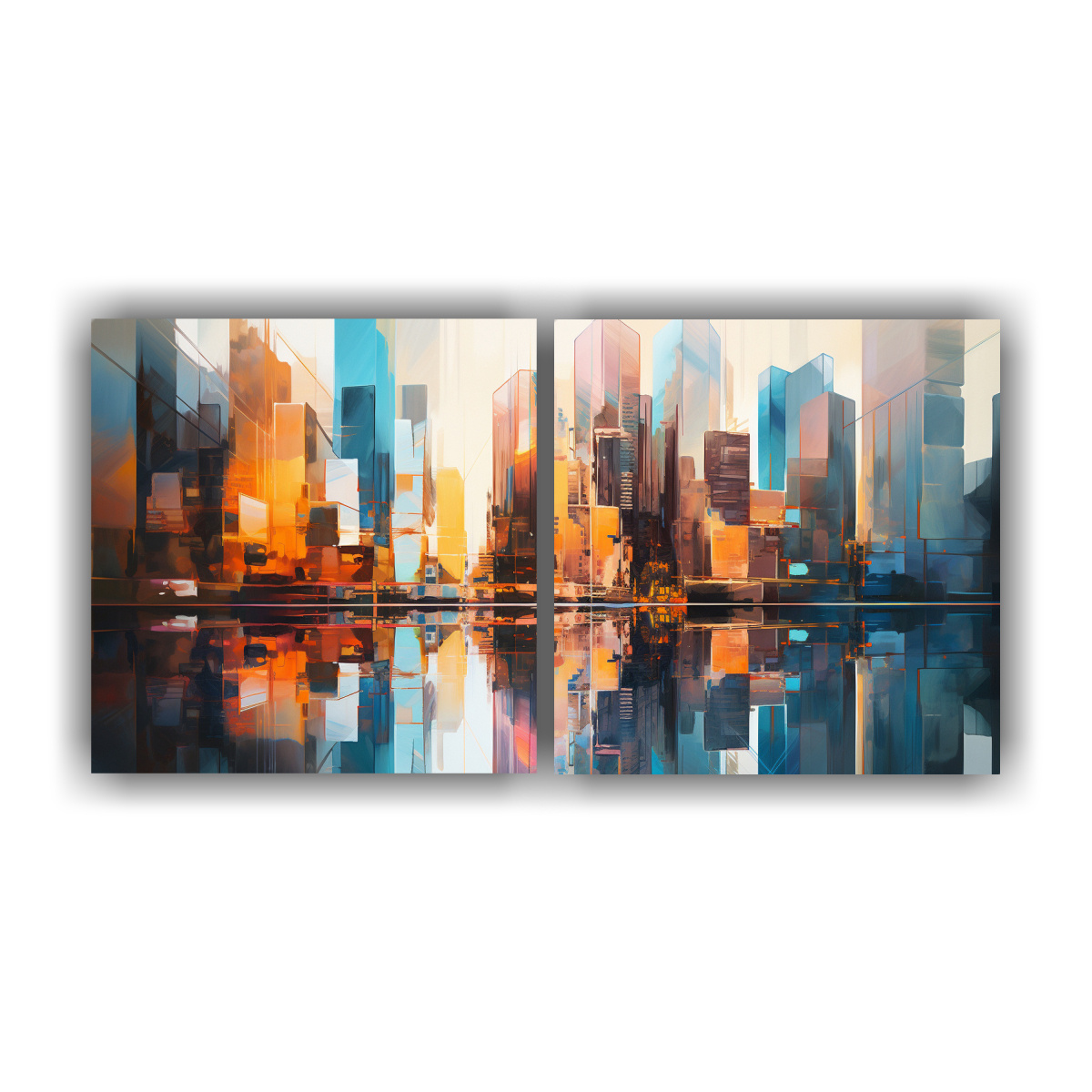 pintura-abstracta-de-edificios-junto-al-agua-set-2-lienzos-abstracto-visual-riqueza