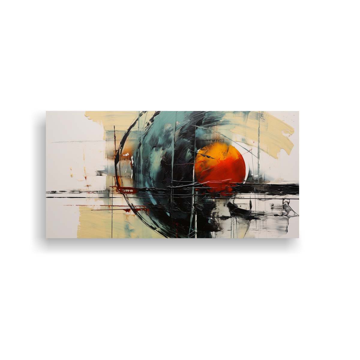 pintura-abstracta-de-pared-ilustrativa-en-amarillo-azul-y-rojo