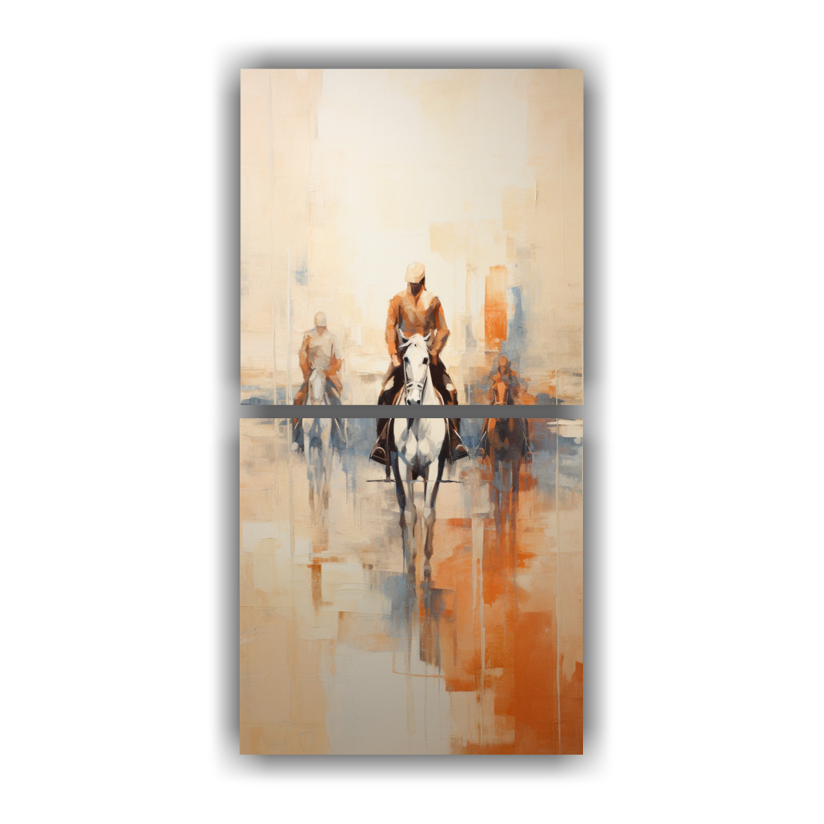 pintura-abstracta-de-personas-a-caballo-en-la-distancia-