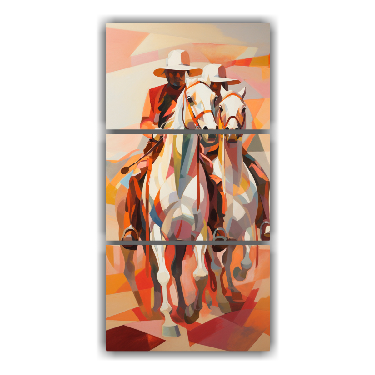 pintura-abstracta-de-personas-a-caballo-en-la-distancia