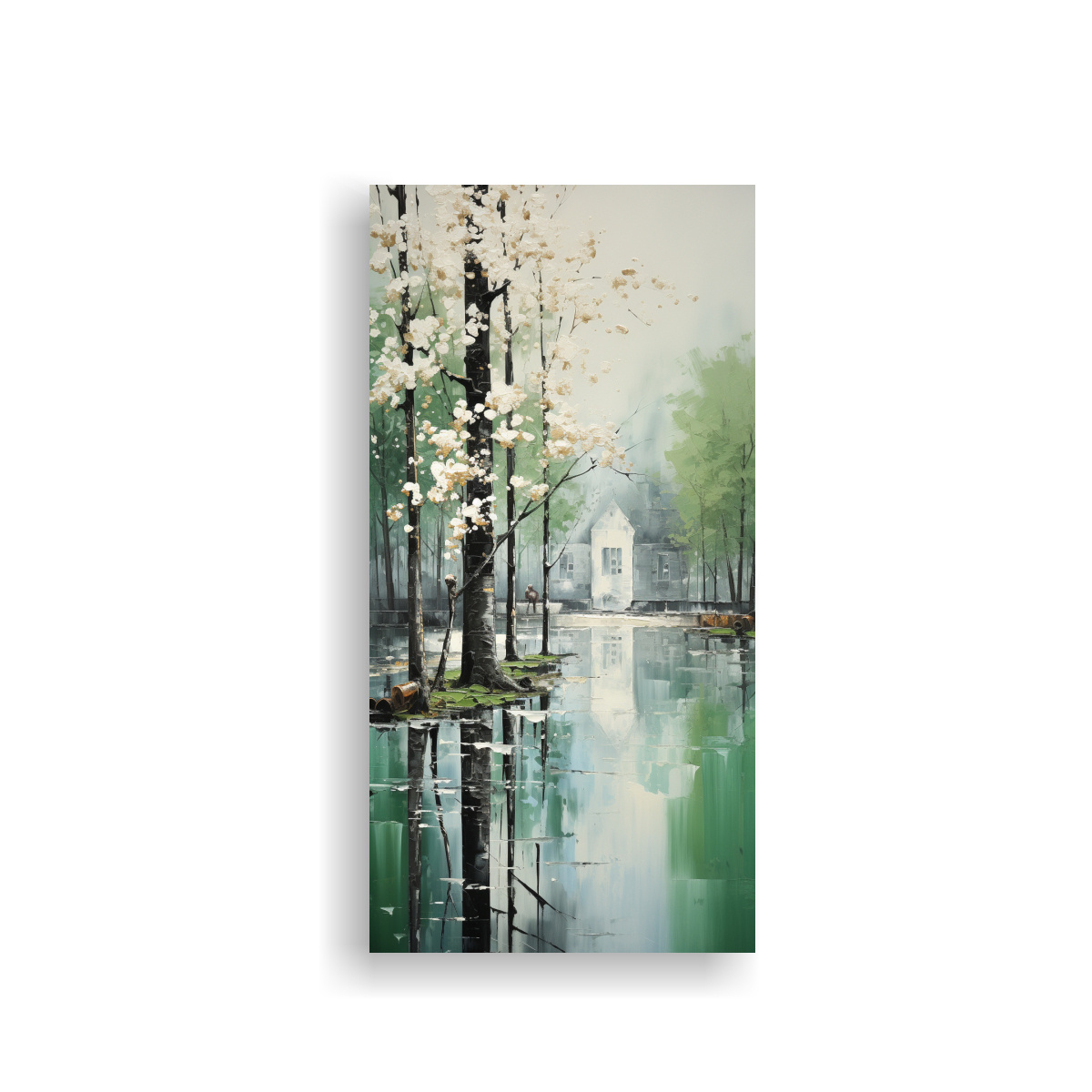 pintura-abstracta-de-rboles-en-plata-y-blanco-