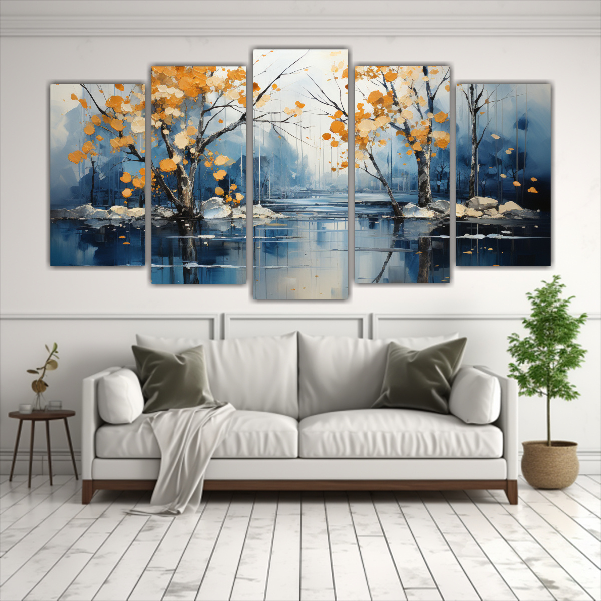 pintura-abstracta-de-rboles-en-plata-y-blanco-cinco-lienzos-hermoso-vida-1-1