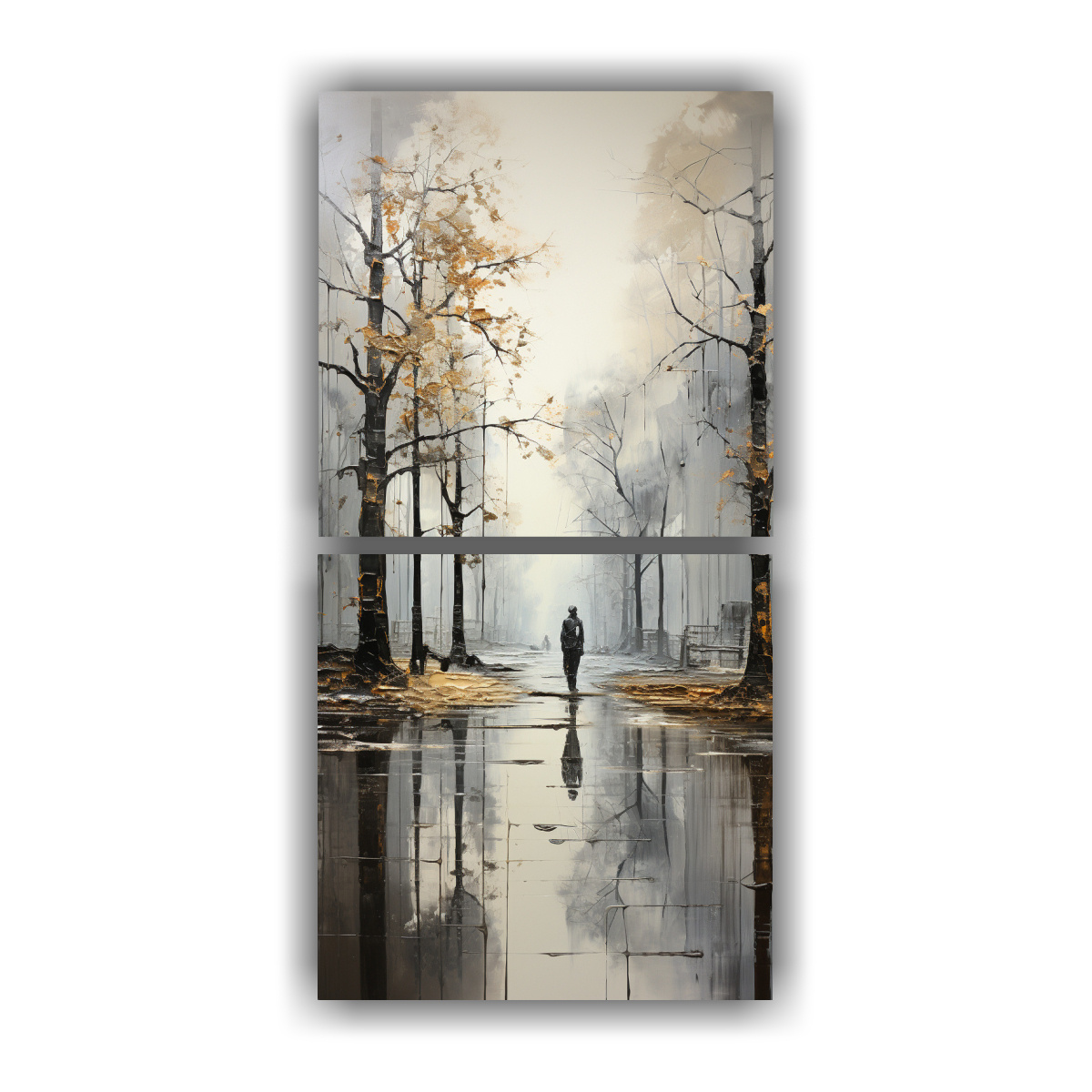 pintura-abstracta-de-rboles-en-plata-y-blanco-sim-trica