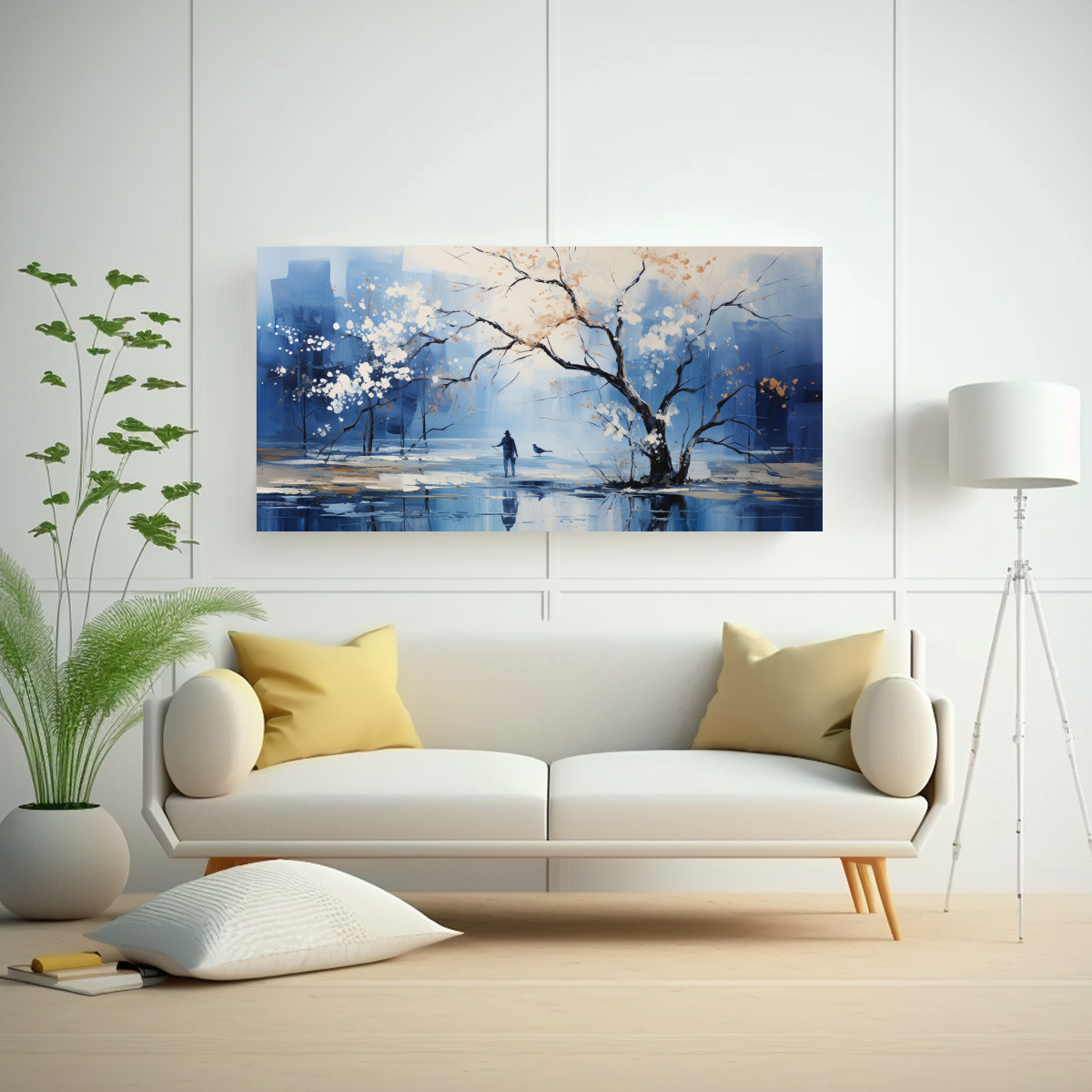 pintura-abstracta-de-rboles-en-plata-y-blanco-sobre-lienzo-1