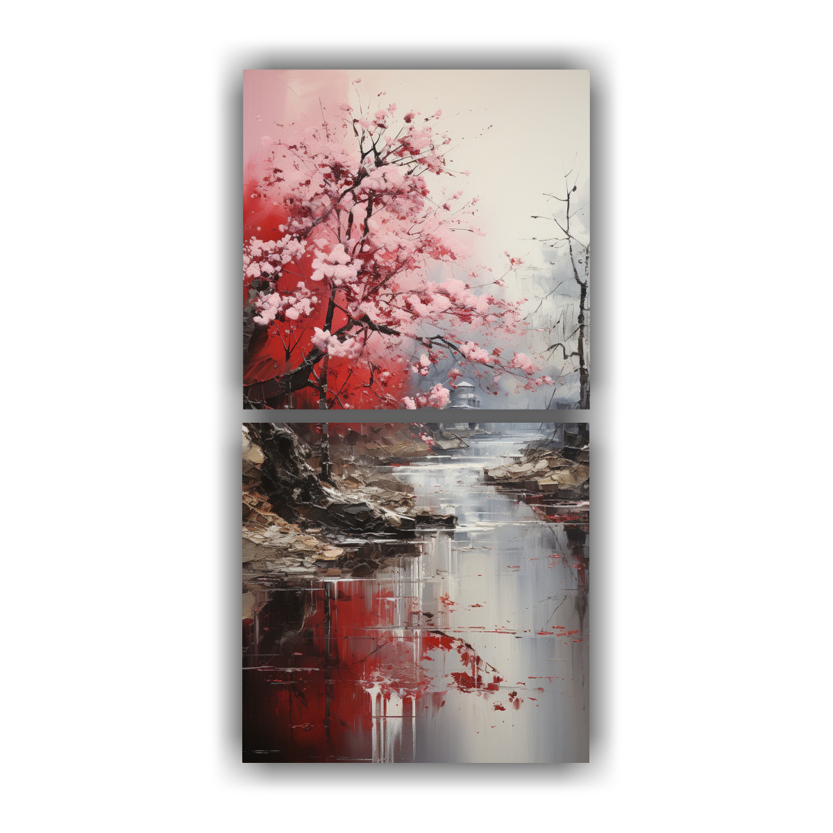 pintura-abstracta-de-rboles-en-plata-y-blanco-sobre-lienzo-dos-lienzos-conceptuales-originales