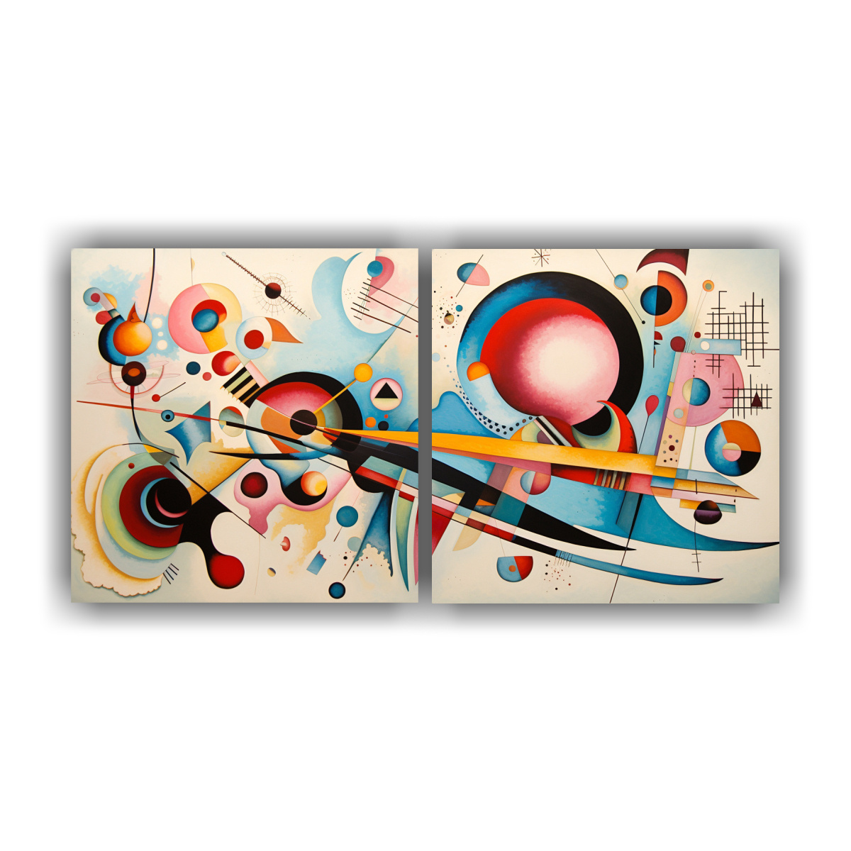 pintura-abstracta-de-wassily-kandinsky-en-dos-telas