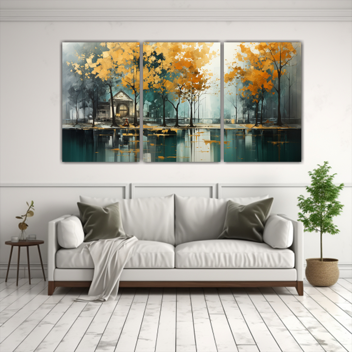 pintura-abstracta-din-mica-de-rboles-en-plata-y-oro-con-composiciones-vanguardistas-1