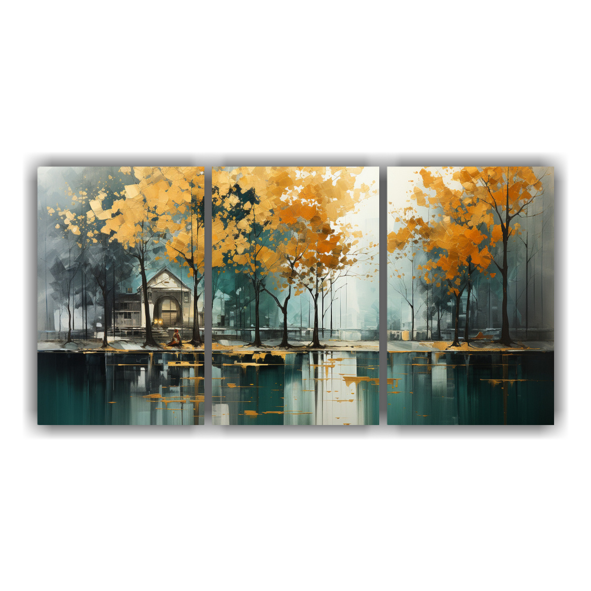 pintura-abstracta-din-mica-de-rboles-en-plata-y-oro-con-composiciones-vanguardistas