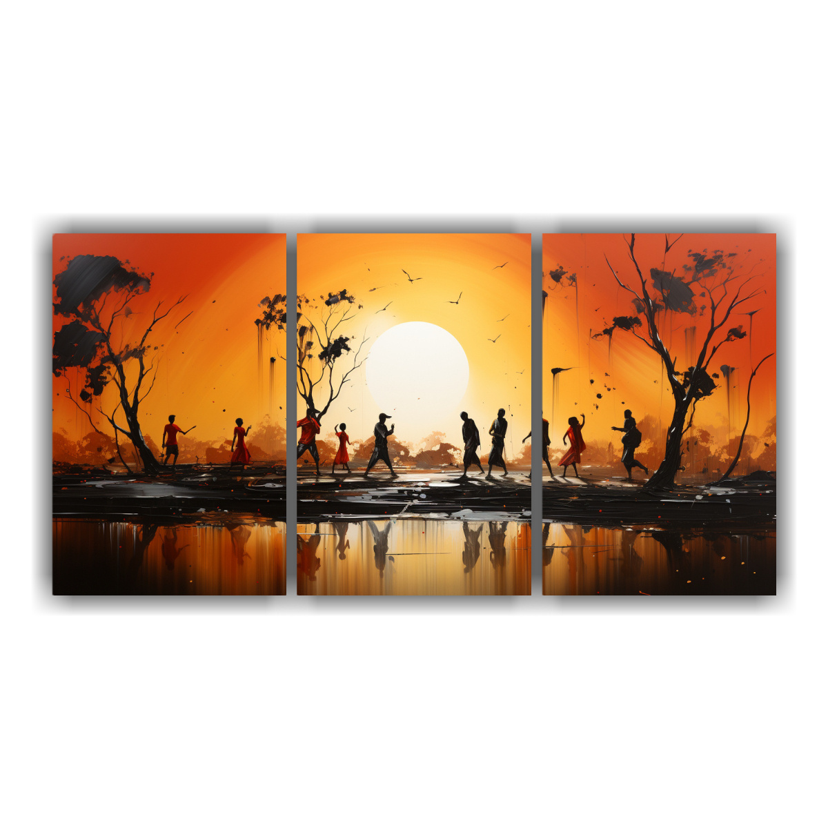 pintura-abstracta-en-amarillo-y-rojo-decorativa-tres-cuadros-concepto-resistente