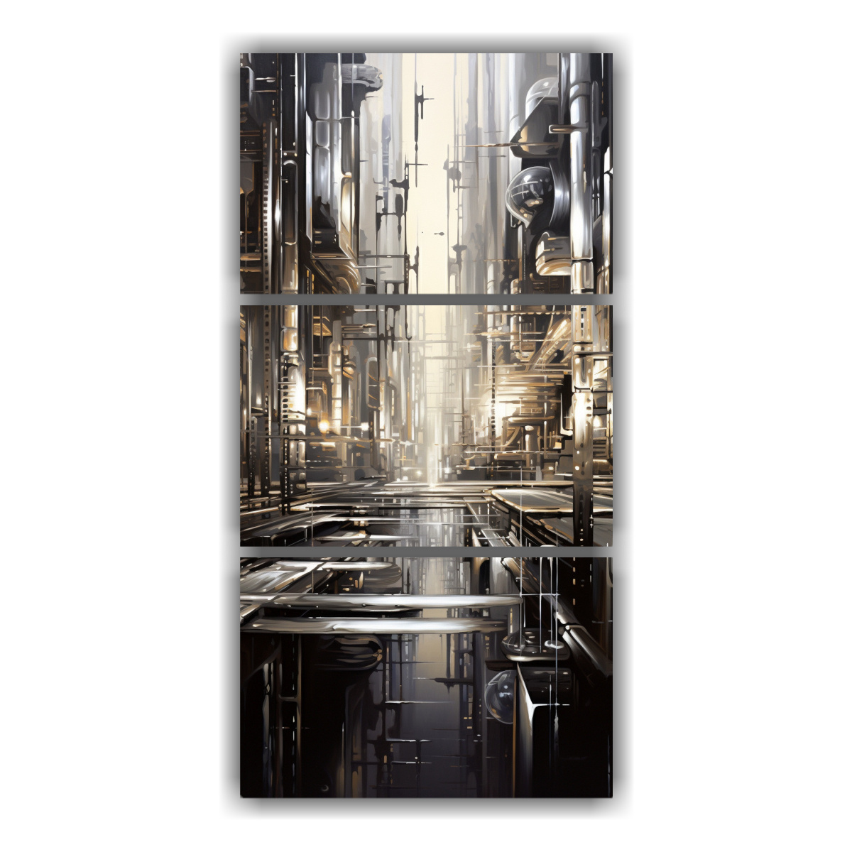 pintura-abstracta-en-bastidor-ciudad-cibern-tica