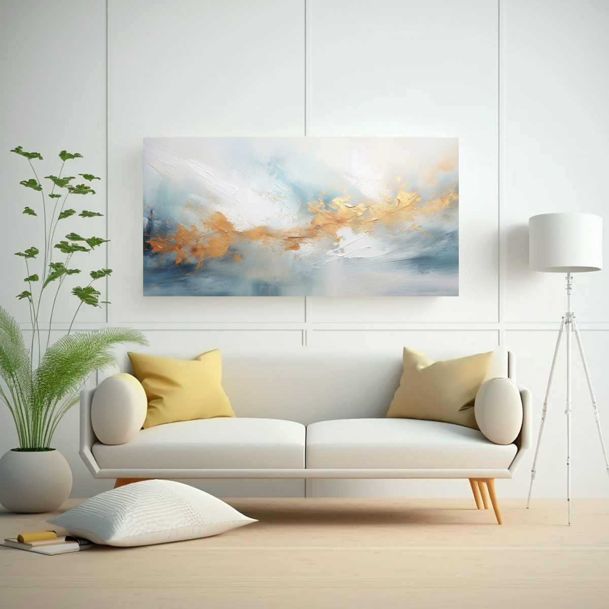 pintura-abstracta-en-fondo-blanco-con-oro-y-cobre-1