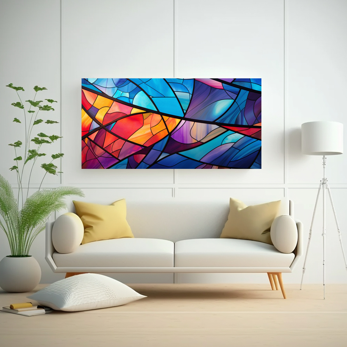 pintura-abstracta-estilo-vitral-para-decorar-el-hogar-1