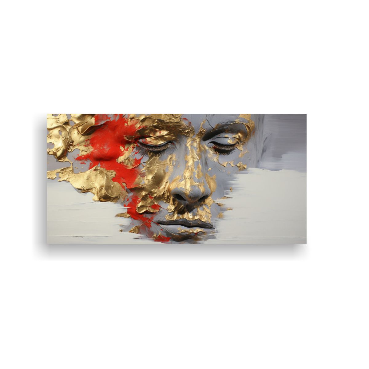 pintura-abstracta-facial-con-textura-detalles-dorados-y-rojos