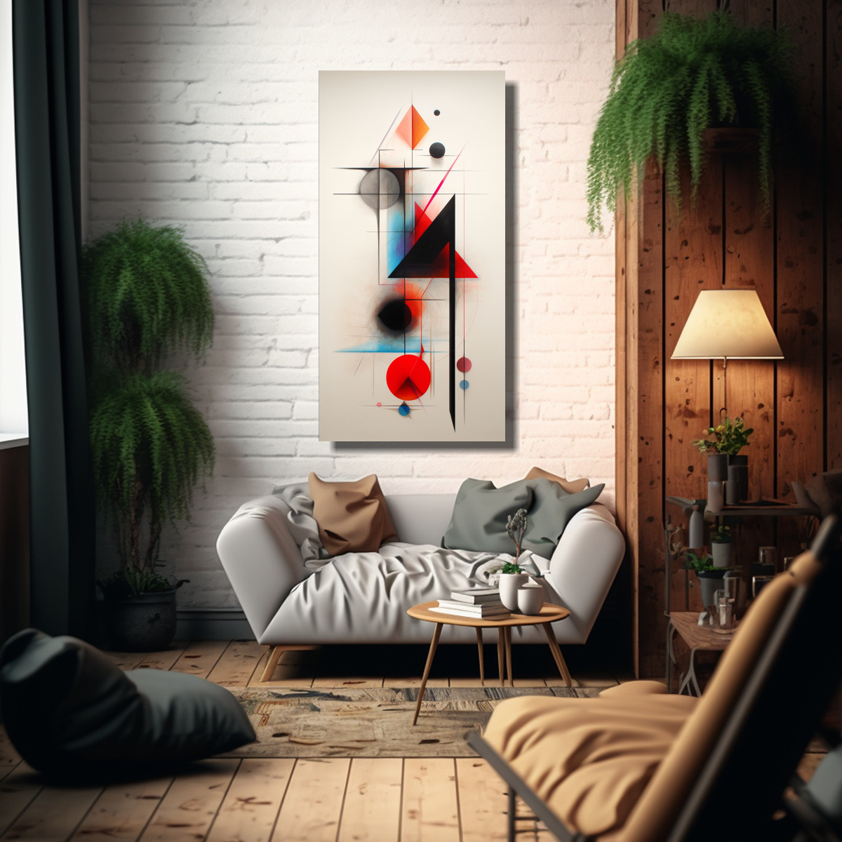 pintura-abstracta-geom-trica-arte-patron-intenso-para-comedor-1