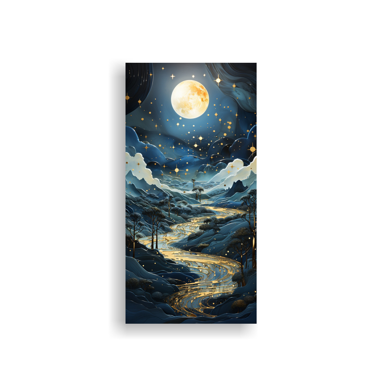 pintura-abstracta-perspectiva-luna-cerca-de-las-monta-as-con-estrellas