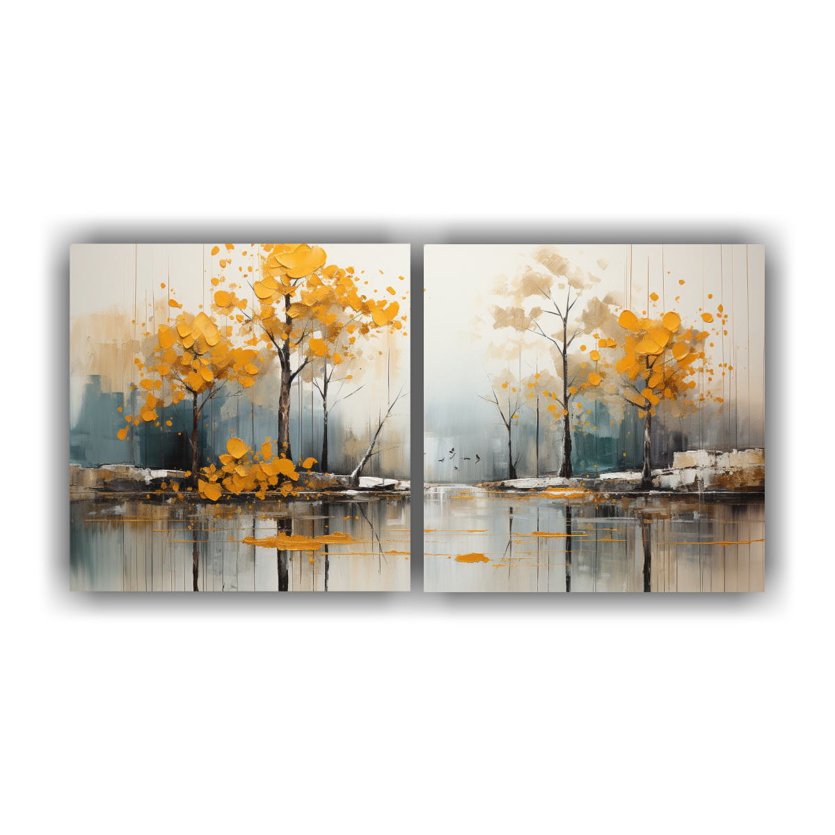 pintura-abstracta-rboles-en-plata-y-oro-arte-de-pared-moderno