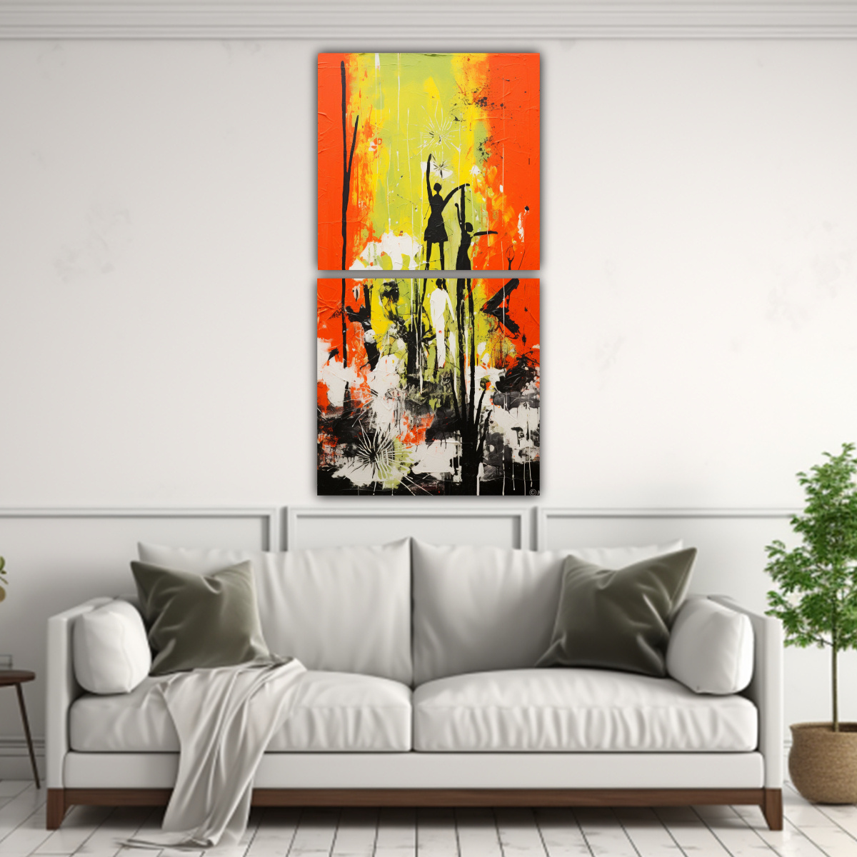 pintura-abstracta-urbana-en-amarillo-y-rojo-sobre-lienzo-1