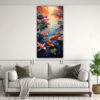 pintura-acuarela-con-ondas-abstractas-de-estanque-de-koi-sereno-para-decorar-paredes-1