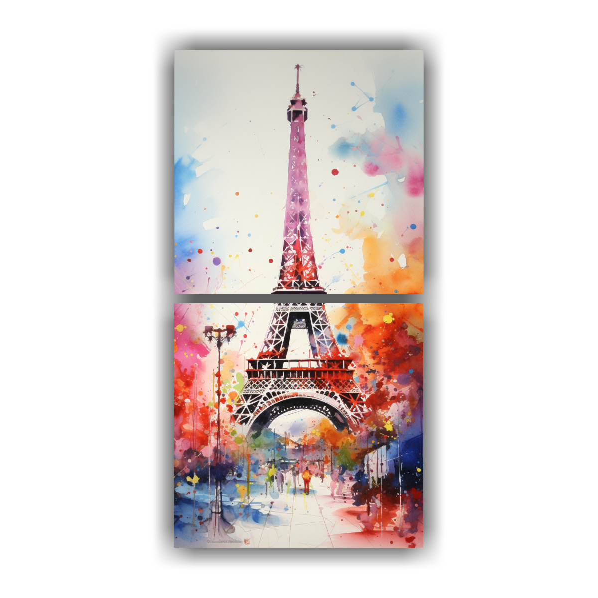 pintura-acuarela-eiffel-tower-dos-tonos-tem-tica