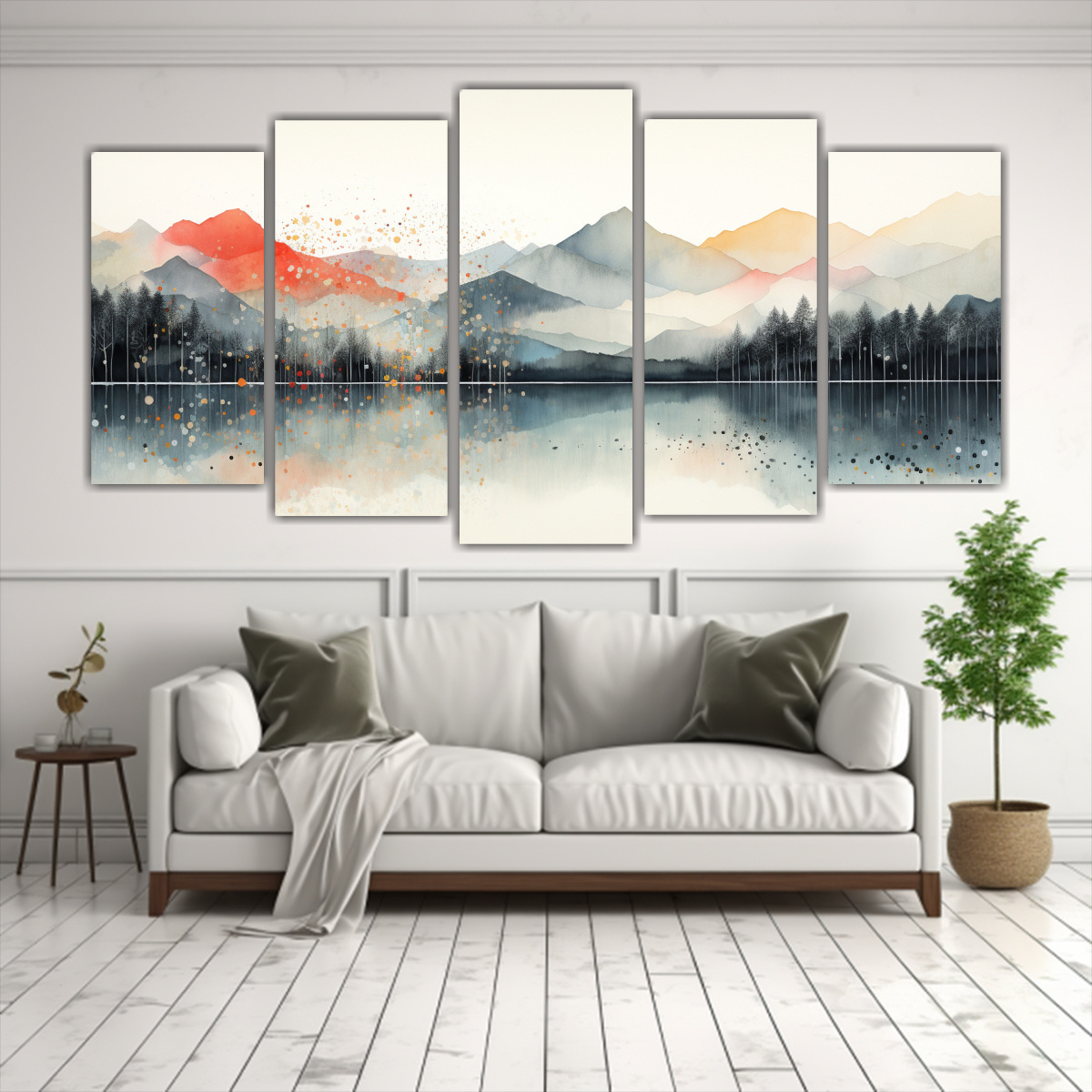 pintura-acuarela-luminosidad-de-cinco-artes-monta-as-reflejadas-en-un-paisaje-abstracto-1