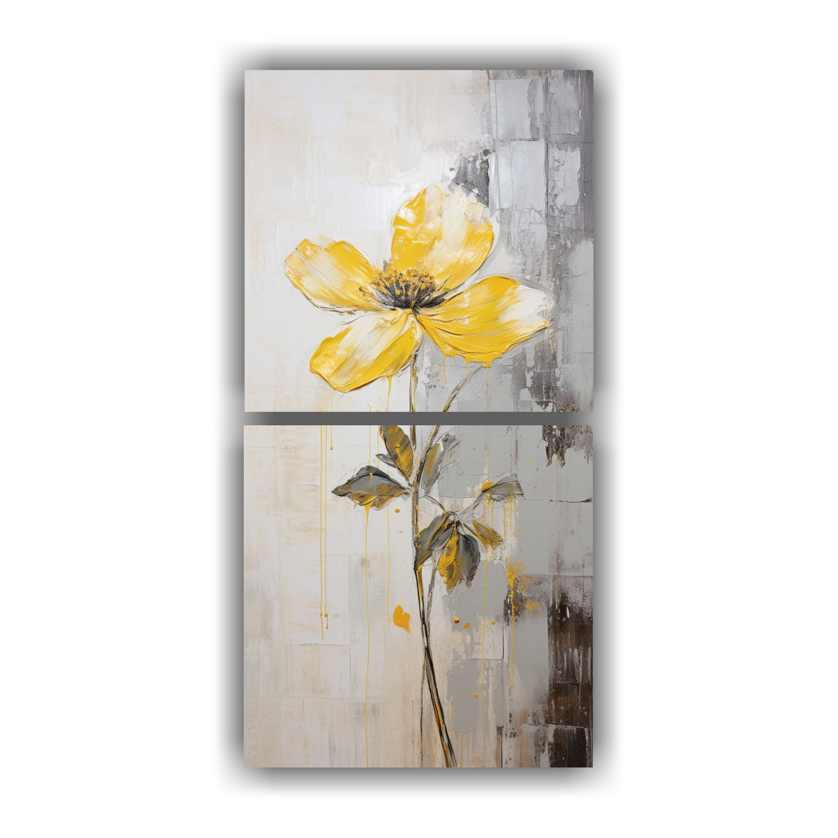 pintura-al-leo-amarilla-de-flores-estilo-decorativo