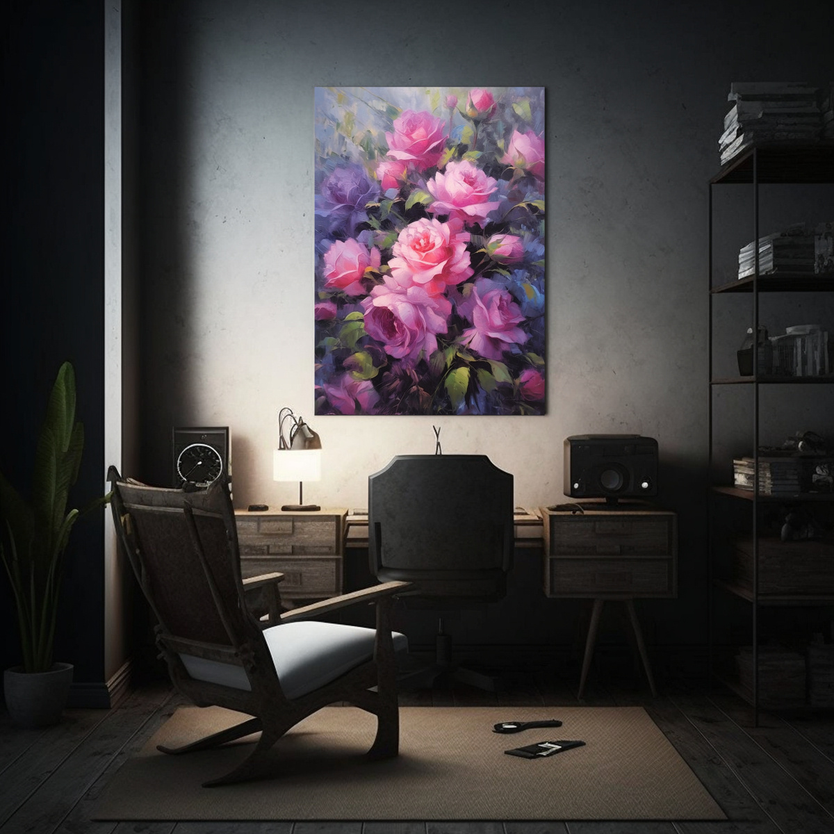 pintura-al-leo-de-escena-floral-llamativa-con-rosas-rosadas-al-estilo-de-da-vinci-1