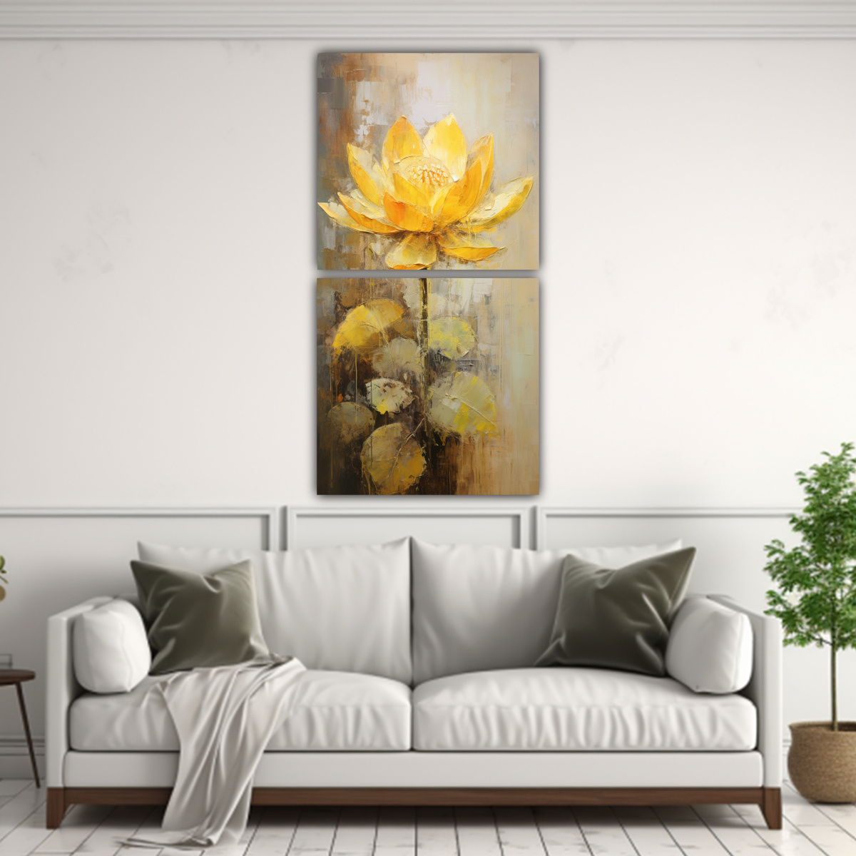 pintura-amarilla-de-loto-en-lienzo-al-estilo-de-dos-composiciones-expresion-actuales-1