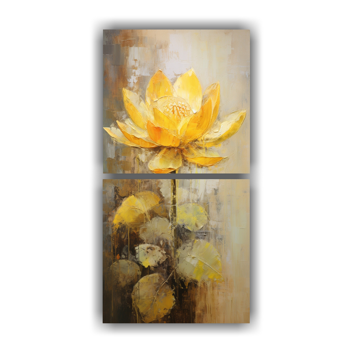 pintura-amarilla-de-loto-en-lienzo-al-estilo-de-dos-composiciones-expresion-actuales
