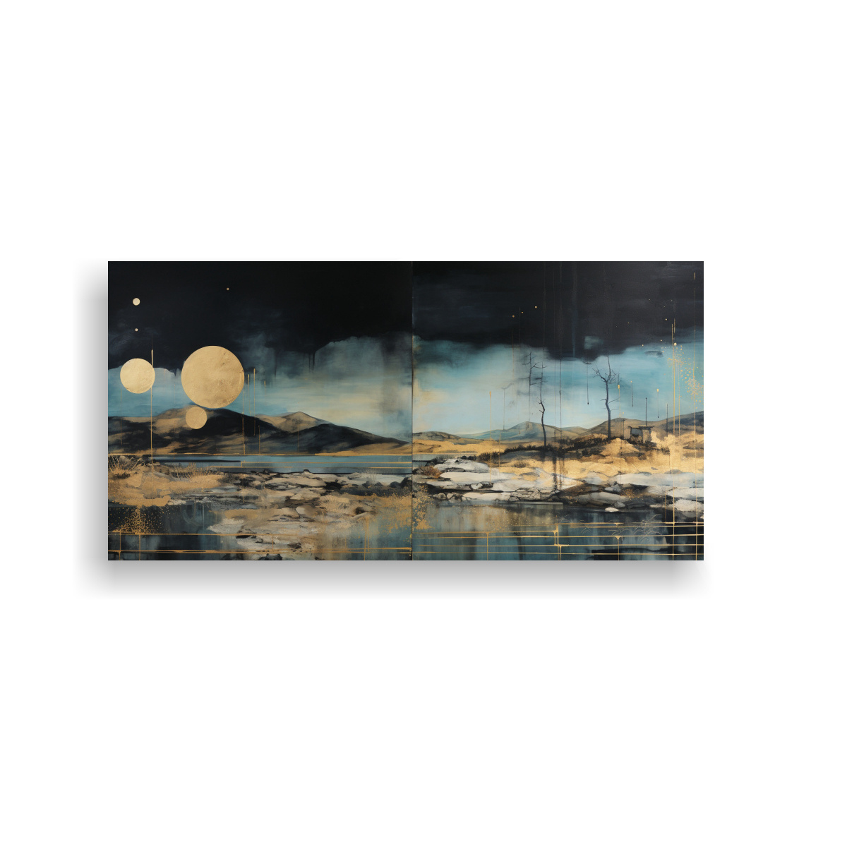 pintura-arte-abstracto-pop-art-en-negro-turquesa-y-dorado-acuarela-en-decoraci-n