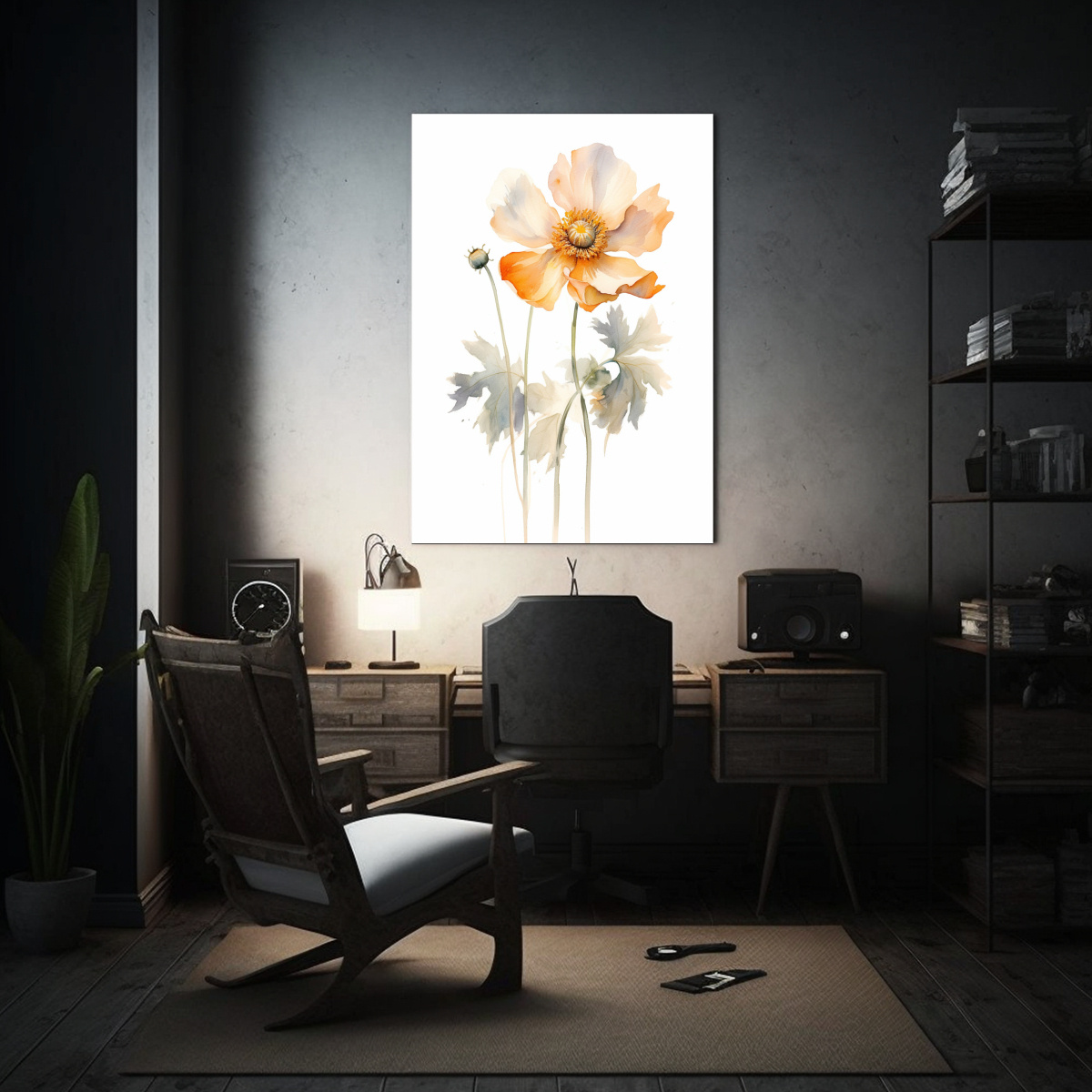 pintura-arte-calidos-reflejo-flor-nica-fondo-blanco-1