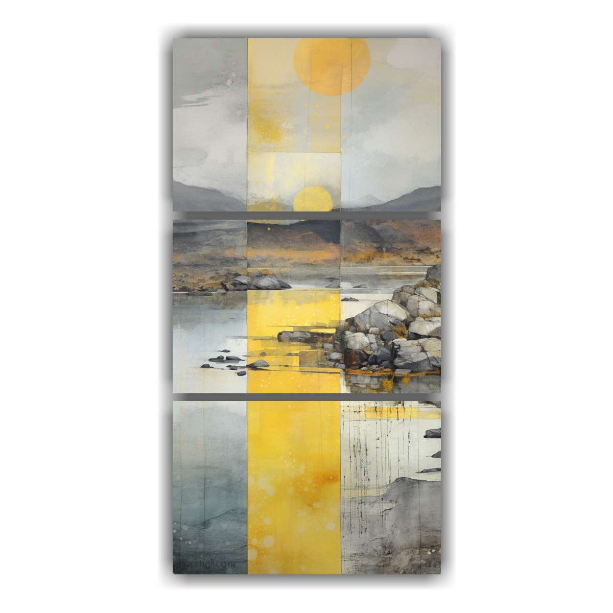 pintura-canvas-hermoso-luminosidad-con-acuarela-amarilla-turquesa-y-plateada