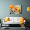 pintura-conceptual-minimalista-con-flores-amarillas-y-naranjas-en-estilo-tela-en-bastidor-1