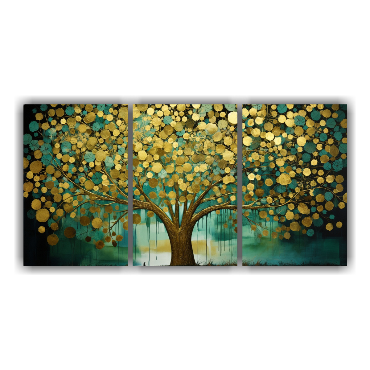 pintura-creativa-de-rbol-en-verde-y-amarillo-para-decoraci-n