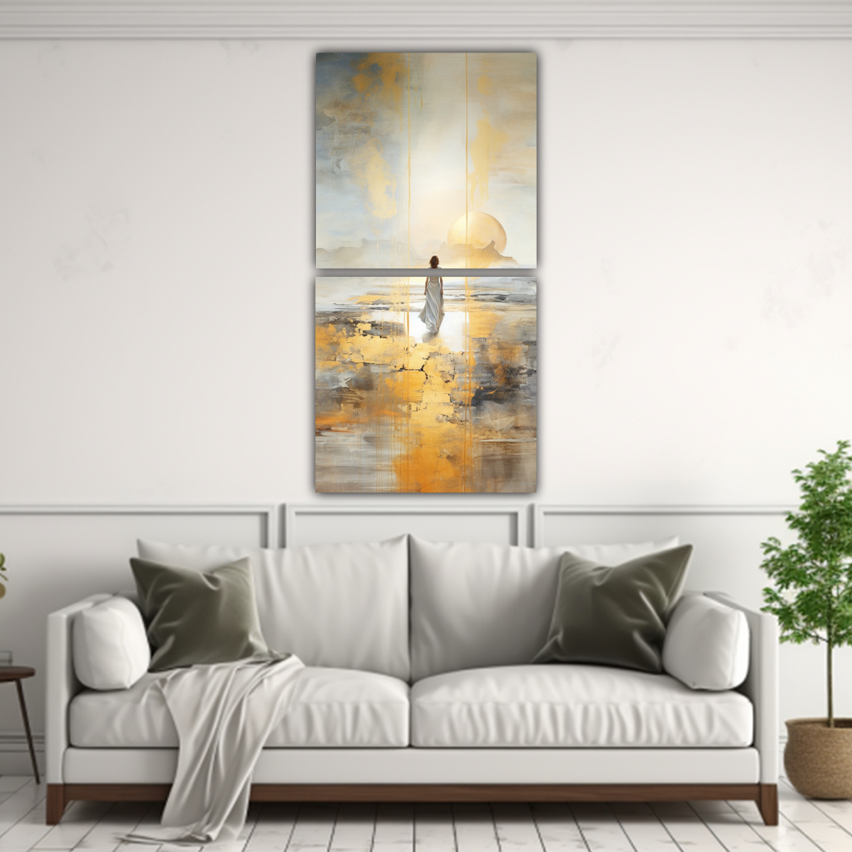 pintura-cuadro-diptico-impresionante-acuarela-en-dorado-turquesa-y-plata-1