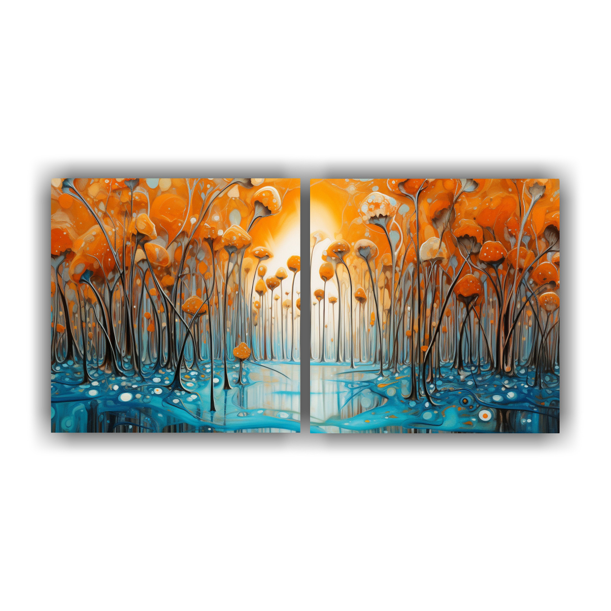 pintura-cuadro-poca-en-naranja-y-dorado