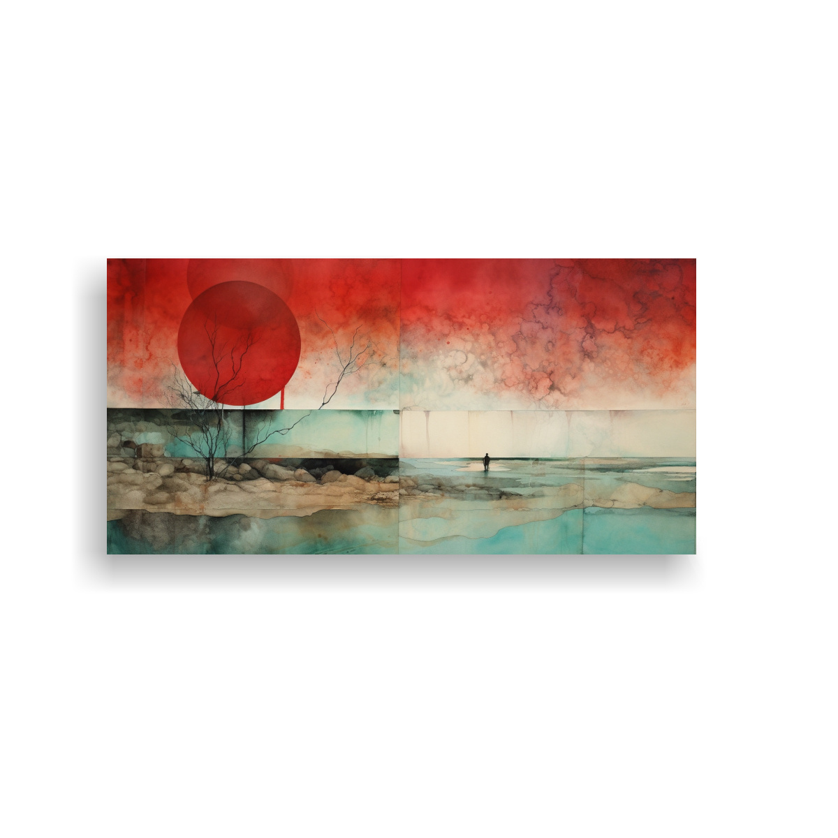 pintura-de-ambiente-con-acuarela-roja-turquesa-y-plateada-de-alta-calidad