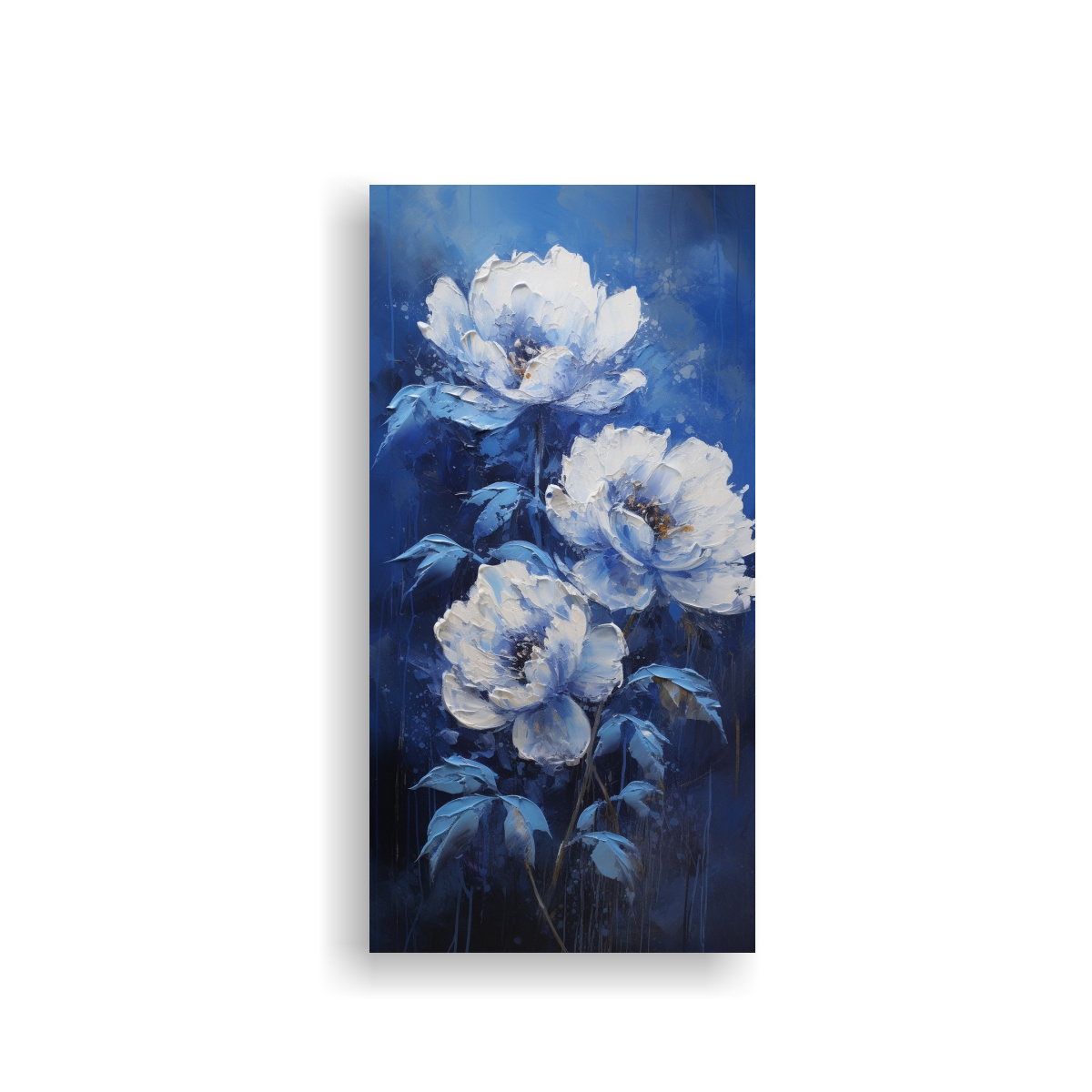 pintura-de-arte-composici-n-fant-stica-de-peon-as-azules-sobre-lienzo-al-estilo-de