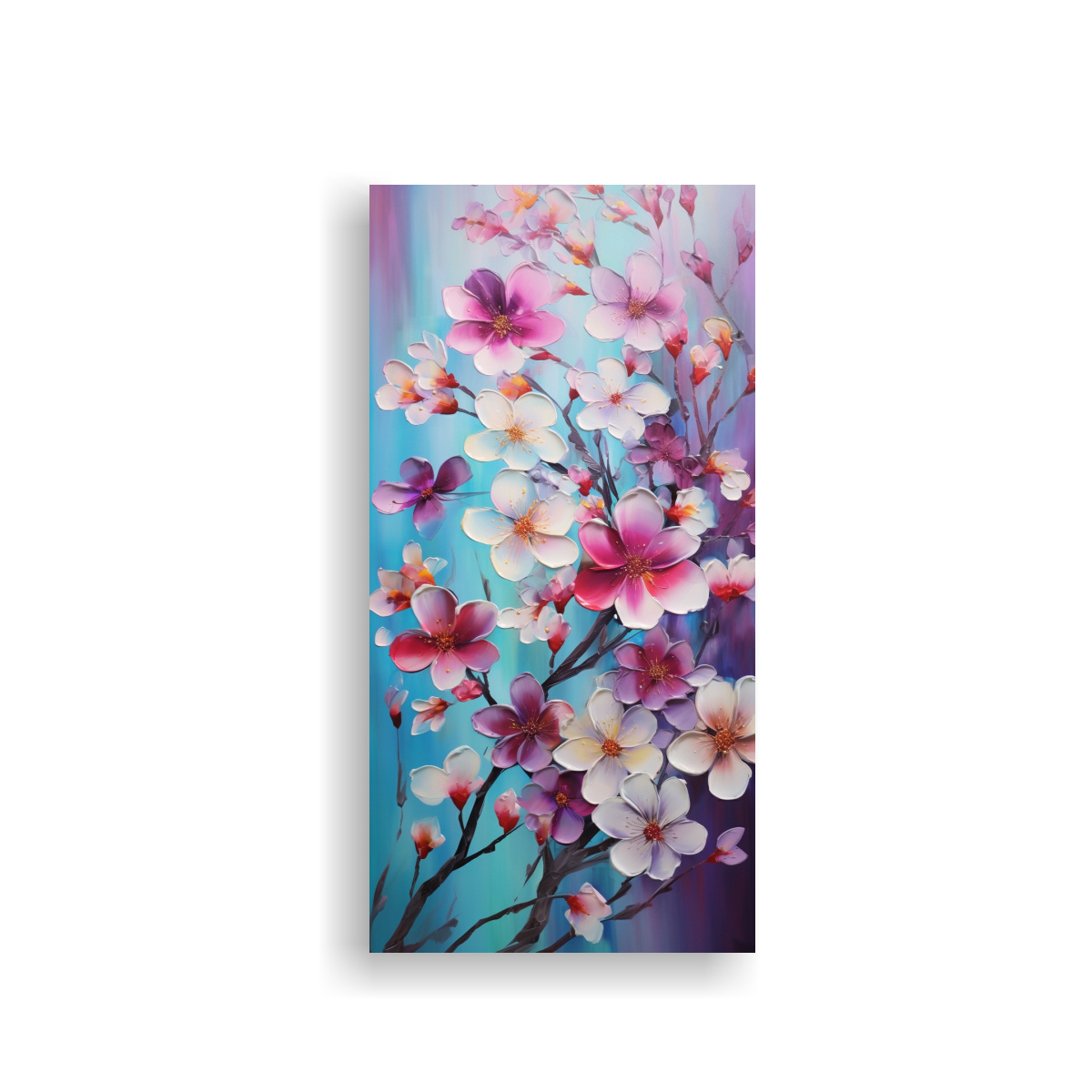 pintura-de-arte-de-pared-abstracci-n-expresiva-con-colores-del-arco-ris-y-flores-de-cerezo-en-lienzo