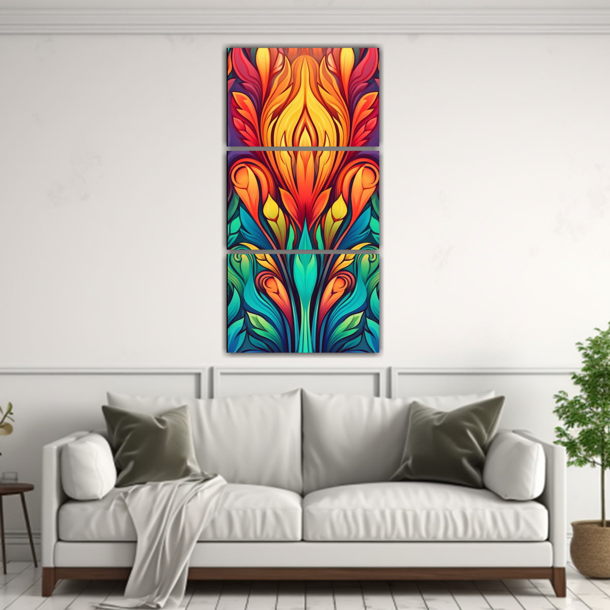 pintura-de-arte-de-pared-en-estilo-art-nouveau-en-lienzo-contraste-de-cuadro-floral-para-iphone-1