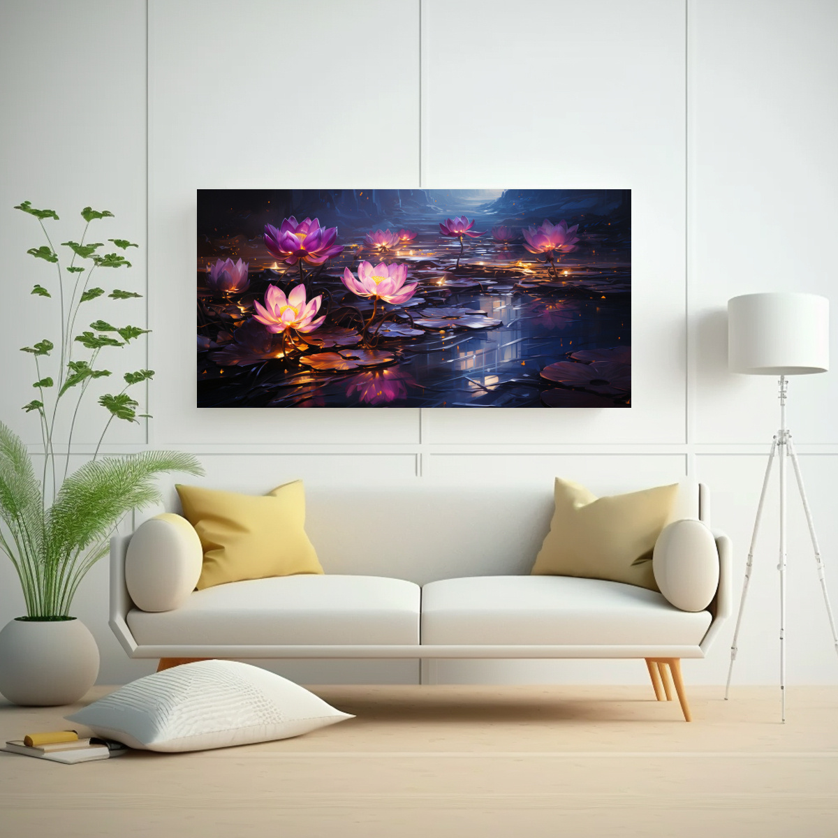 pintura-de-arte-de-pared-expresi-n-impresionante-de-un-loto-negro-brillante-en-lienzo-1