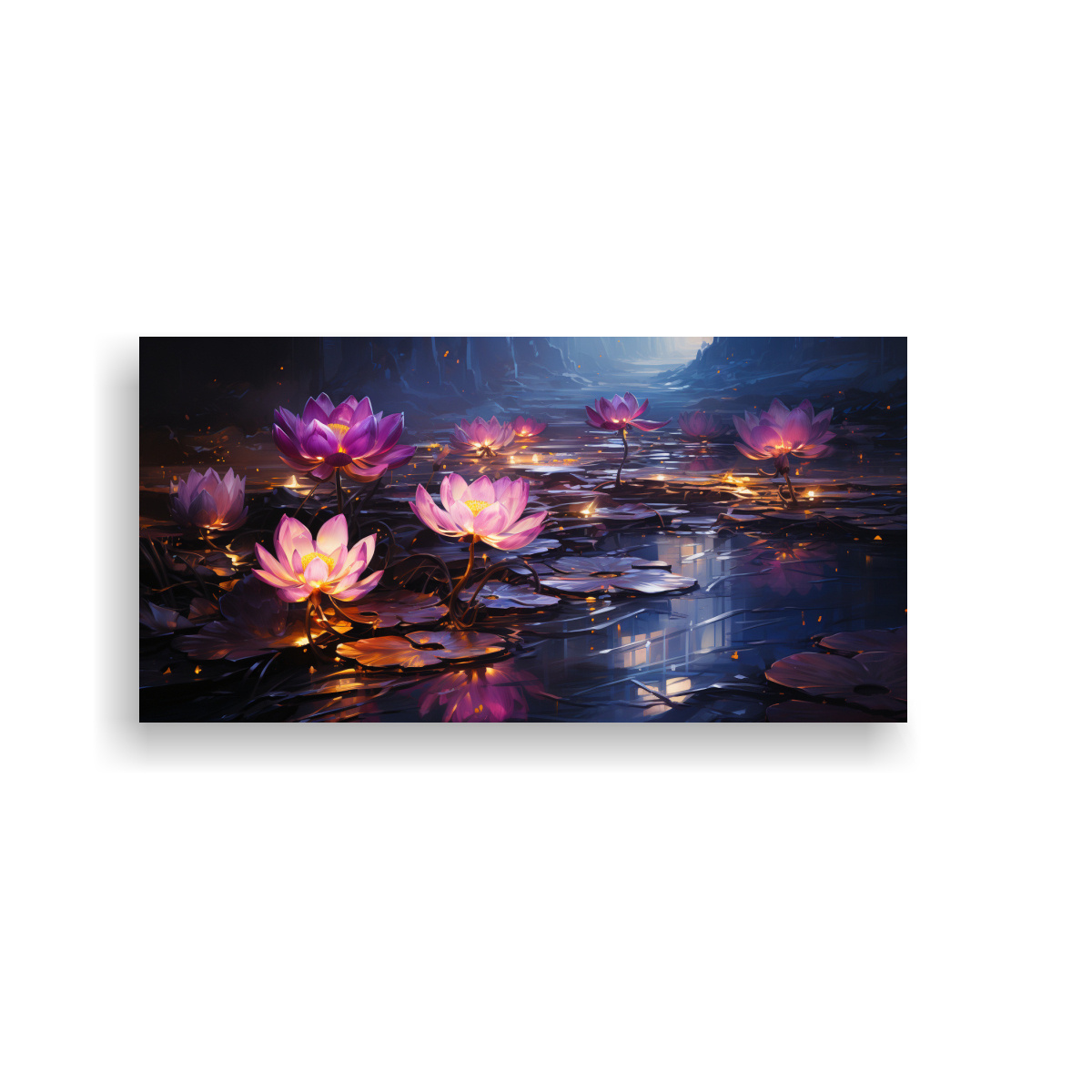 pintura-de-arte-de-pared-expresi-n-impresionante-de-un-loto-negro-brillante-en-lienzo