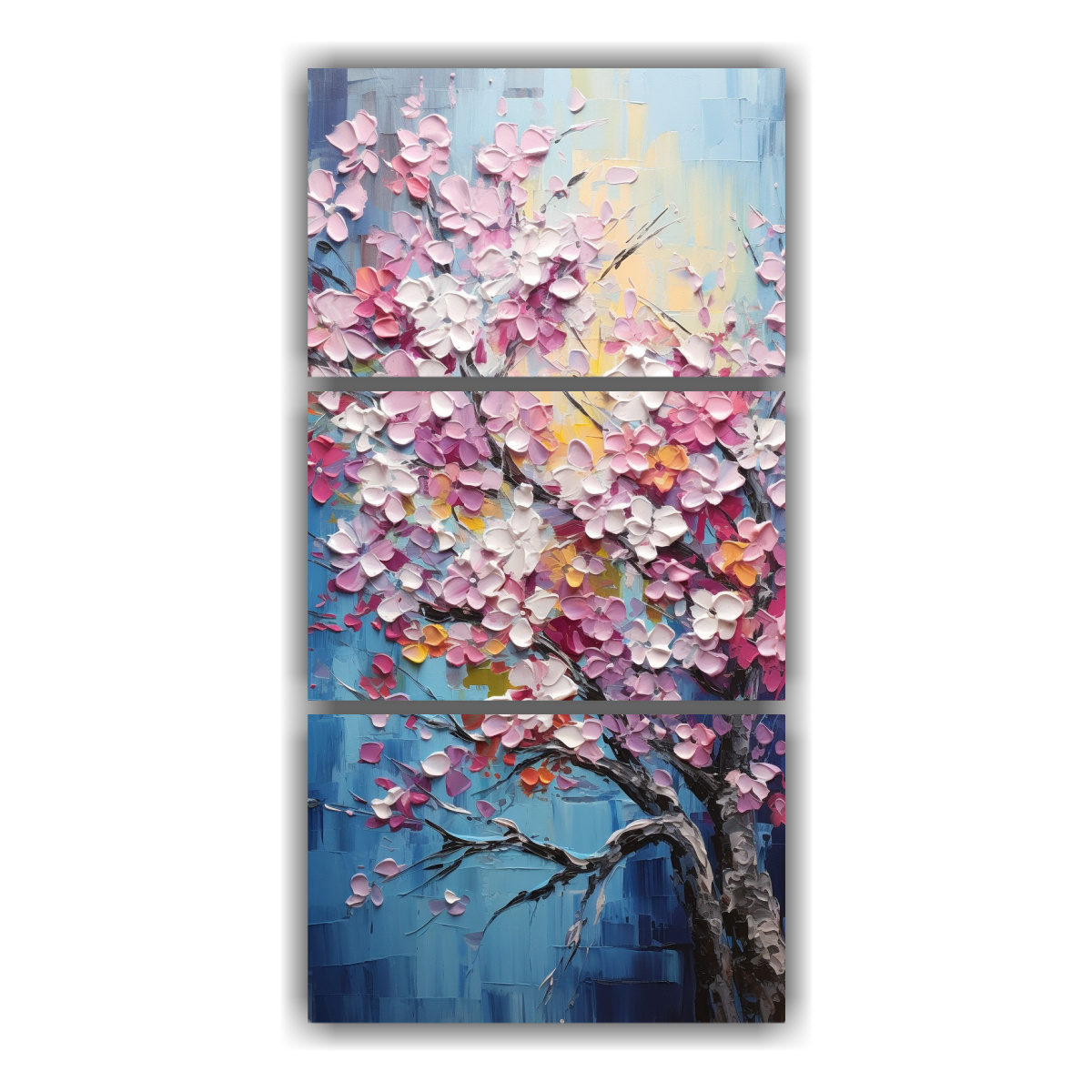 pintura-de-cerezos-en-flor-con-colores-del-arco-ris-en-lienzo