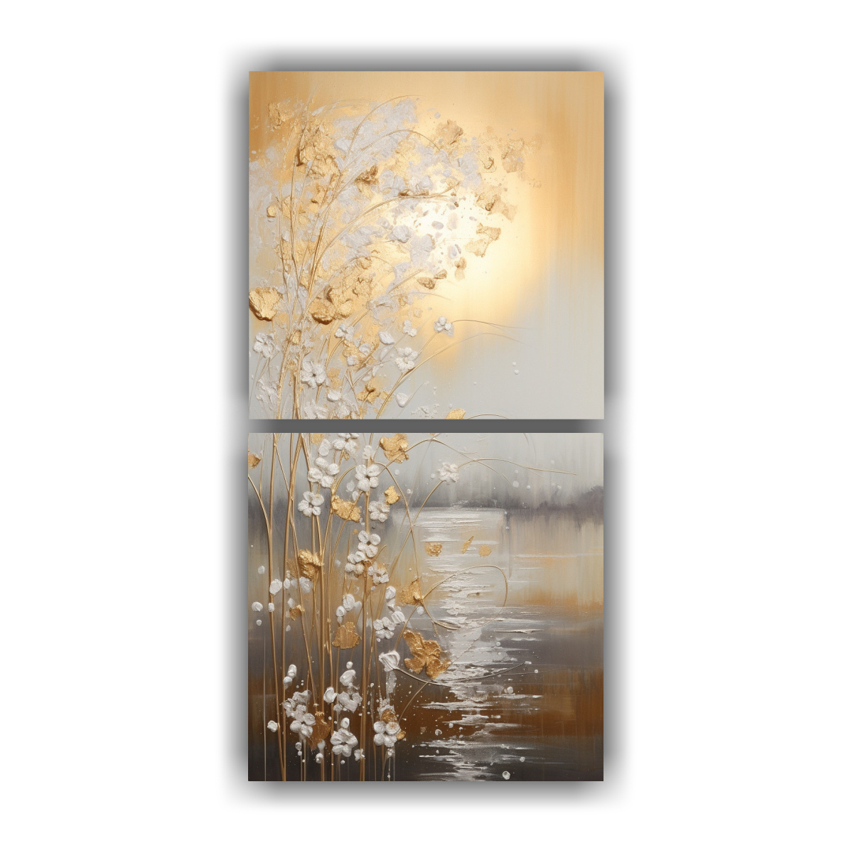 pintura-de-composiciones-en-oro-y-plata-estilo-decorativo