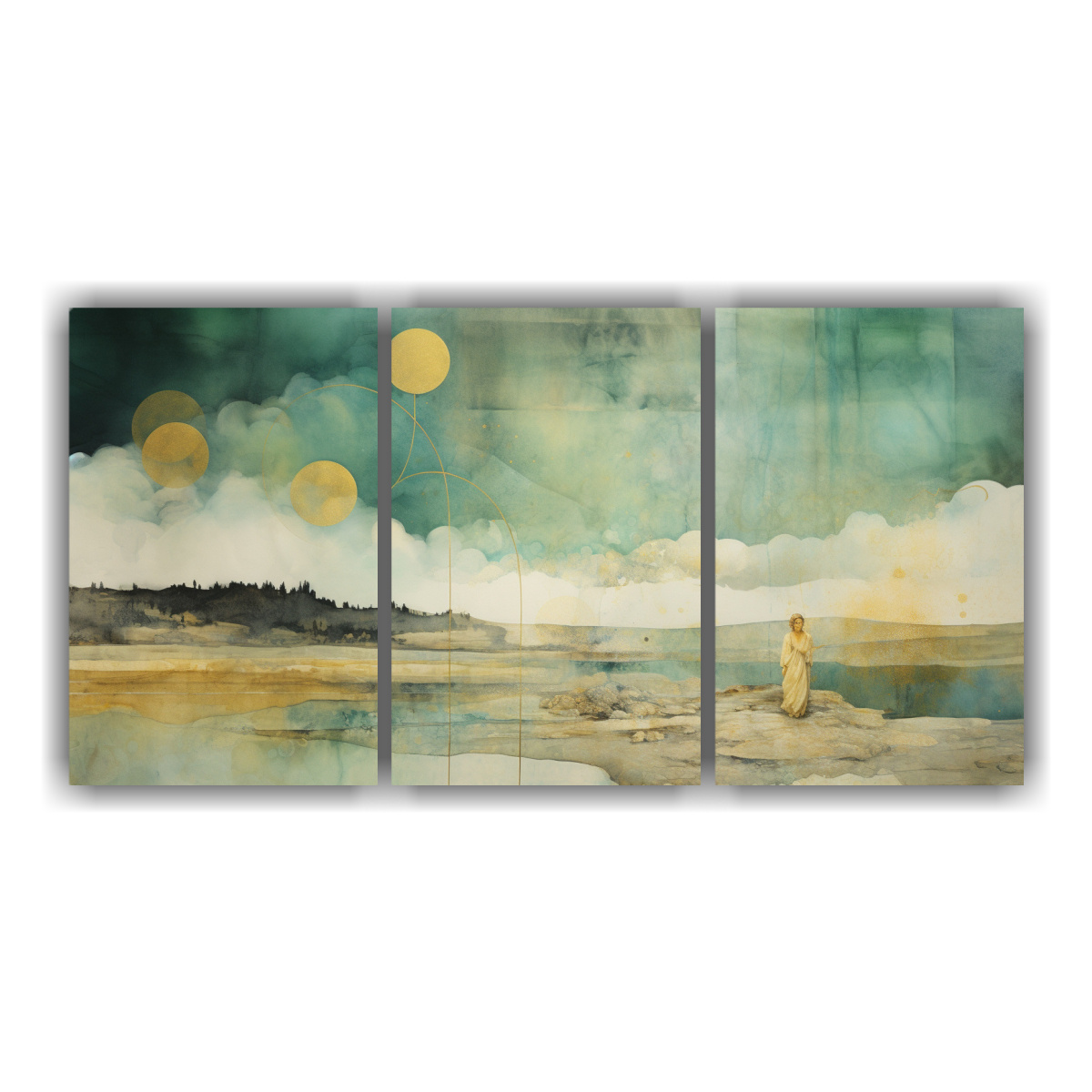 pintura-de-dise-o-fantasia-tr-ptico-con-acuarela-verde-turquesa-y-dorado-para-decoraci-n